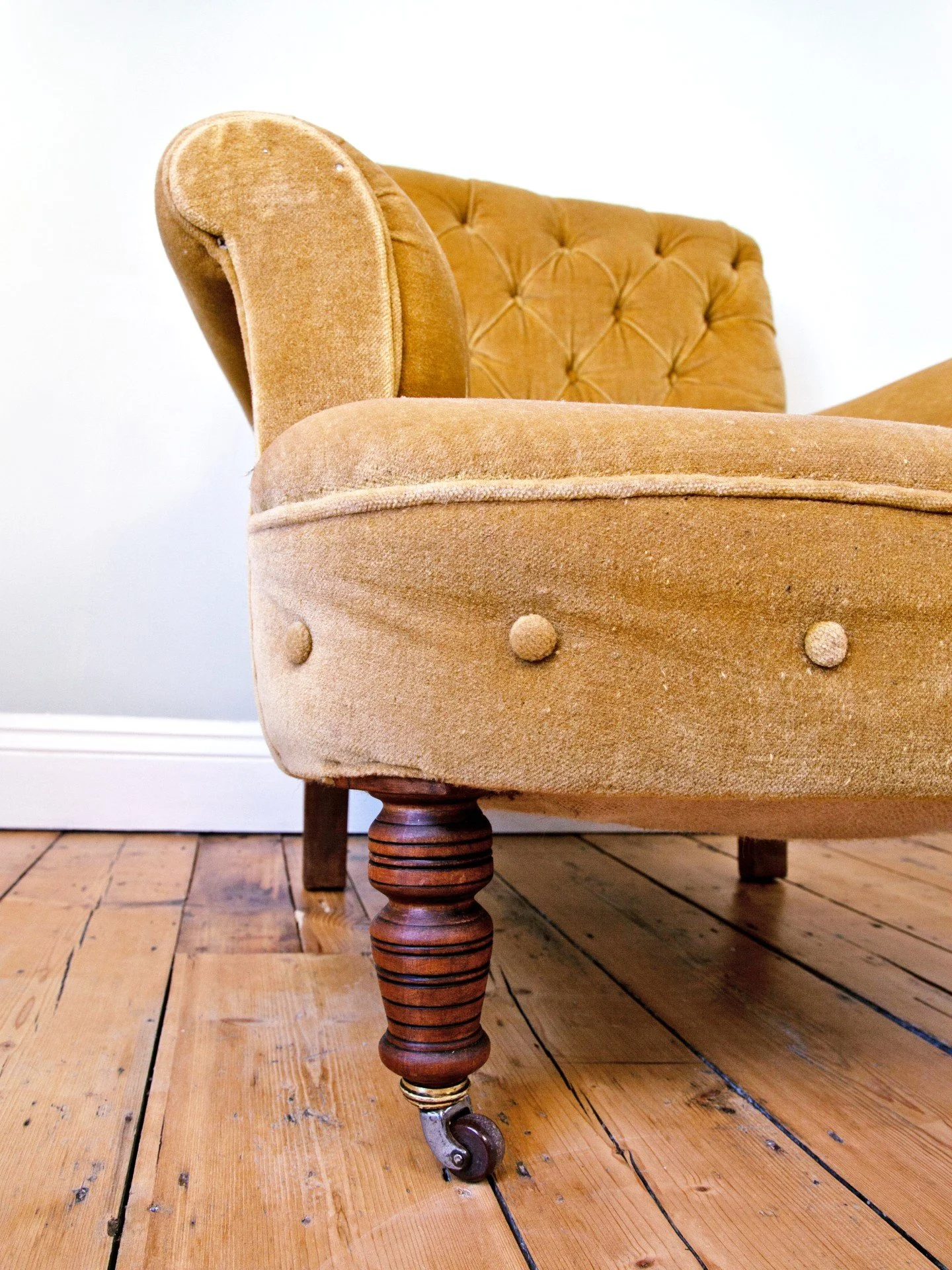 Antique 19th Century Victorian Armchair Wood Detail