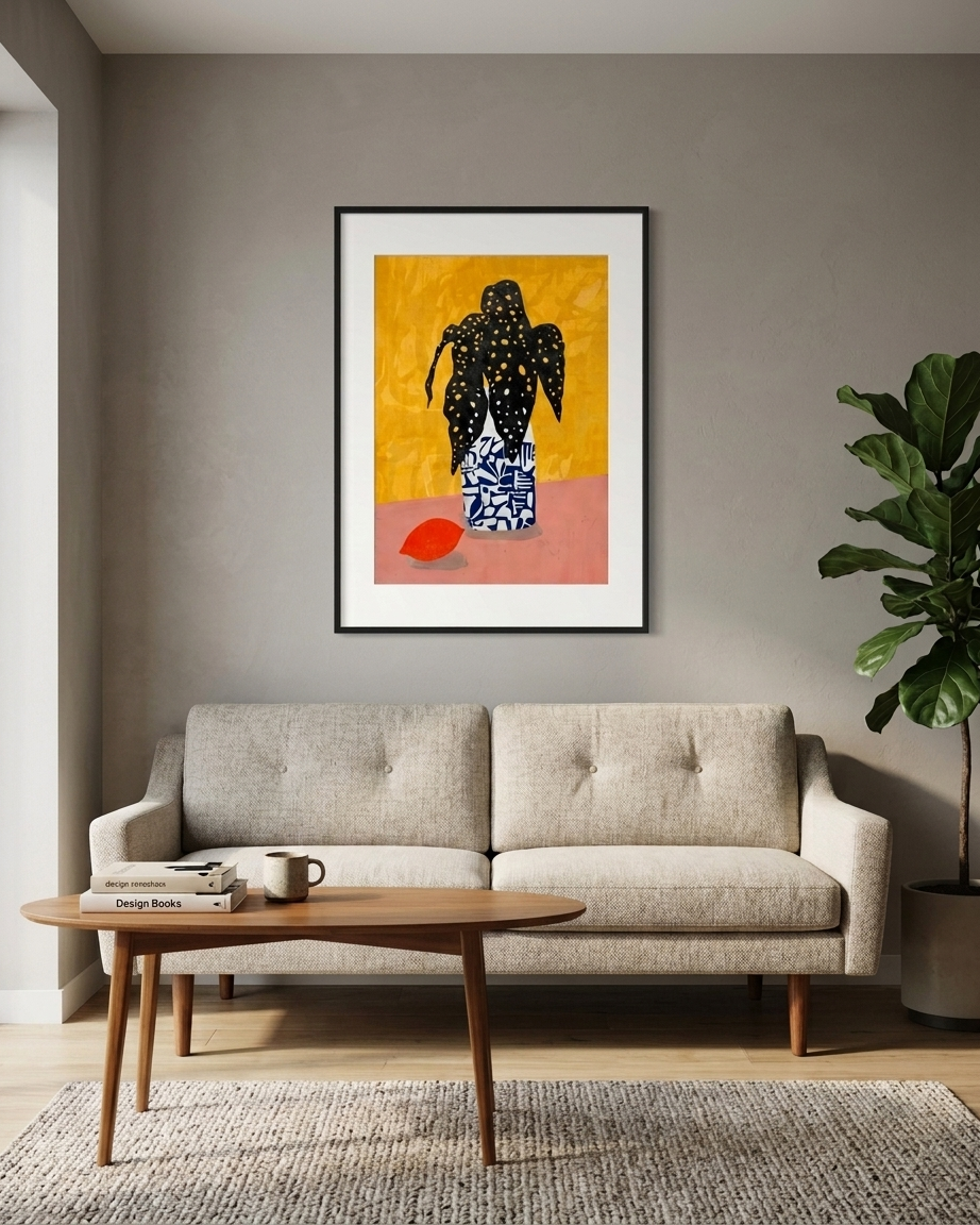 Black Leaf Vase - living room 2.png