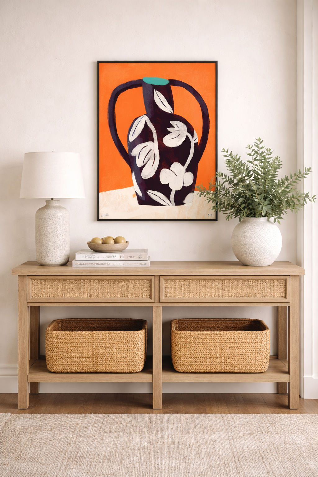 Black Vase White Flowers - entryway.png