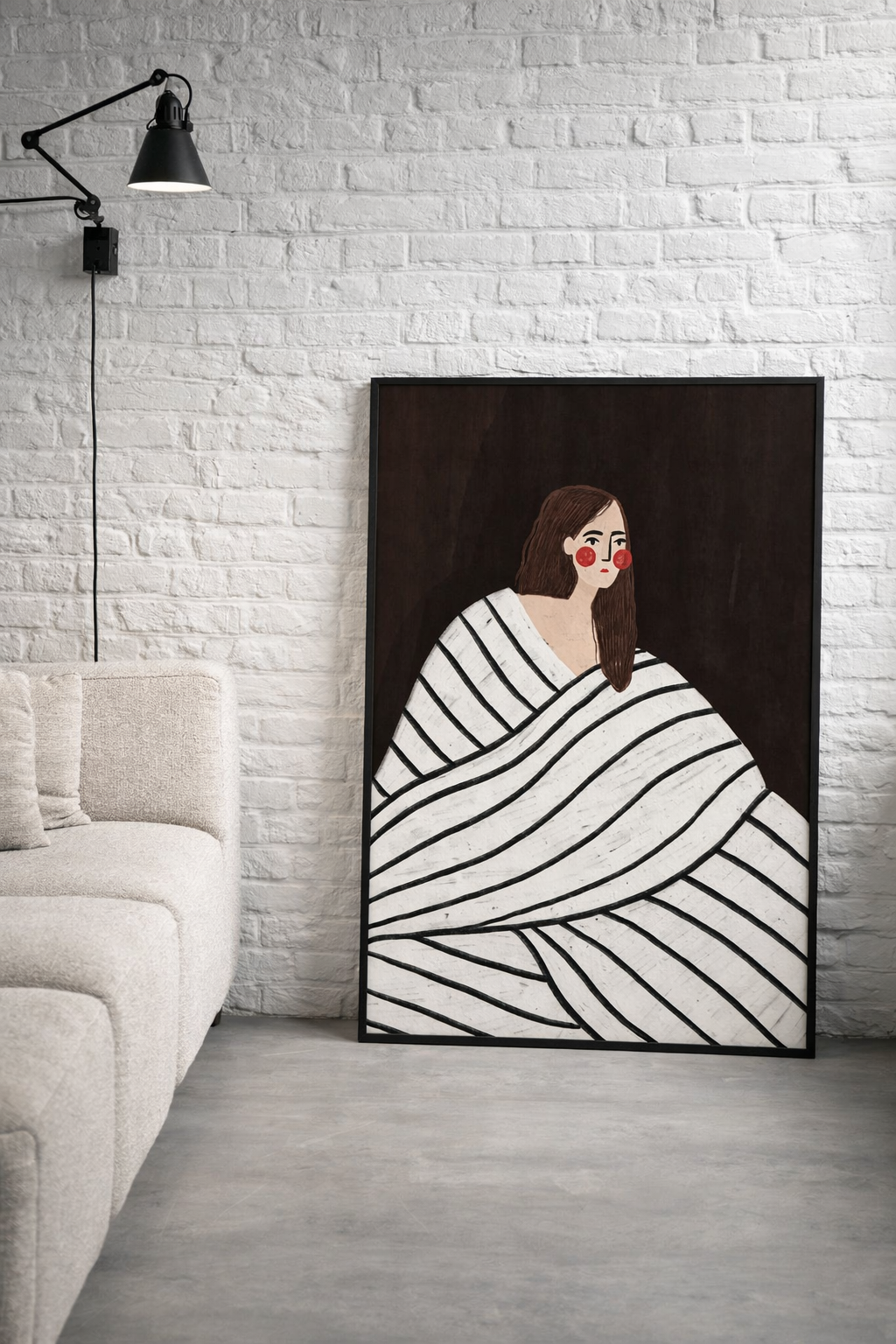 The Woman with Black and White Stripes.png