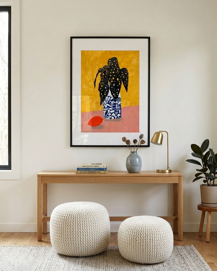 Black Leaf Vase - living room 3.png