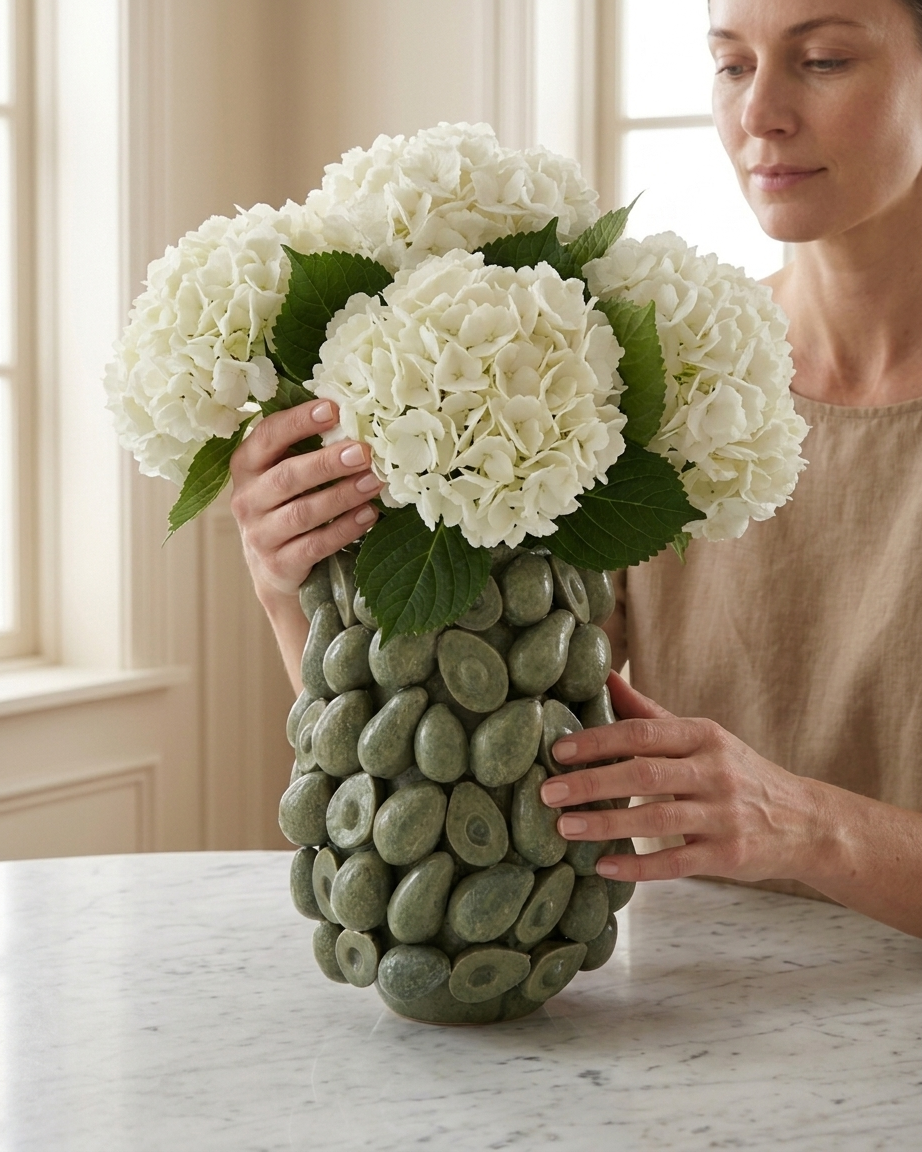 Layered Avocado Vase - with flowers.png