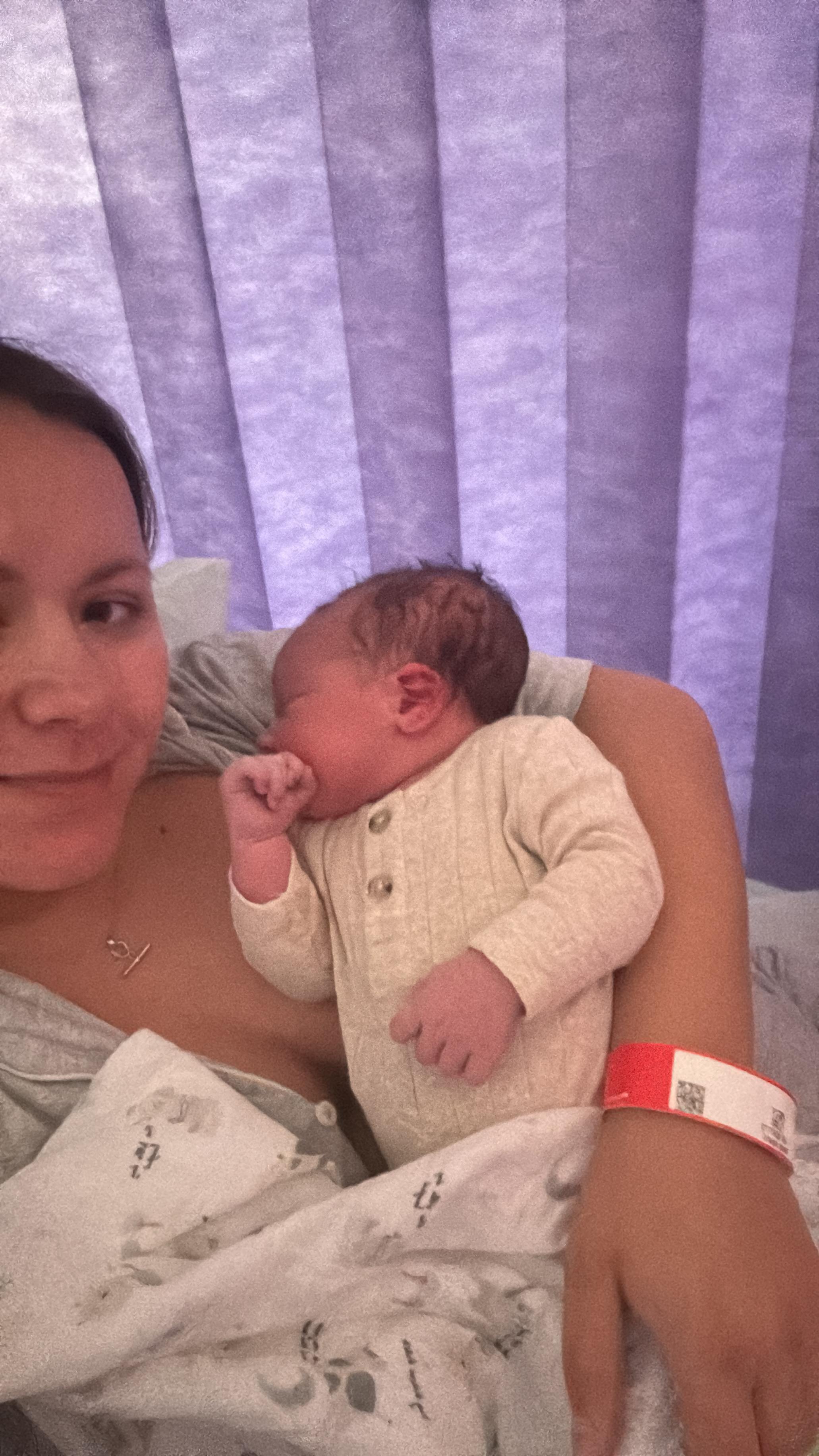 A new mum and newborn