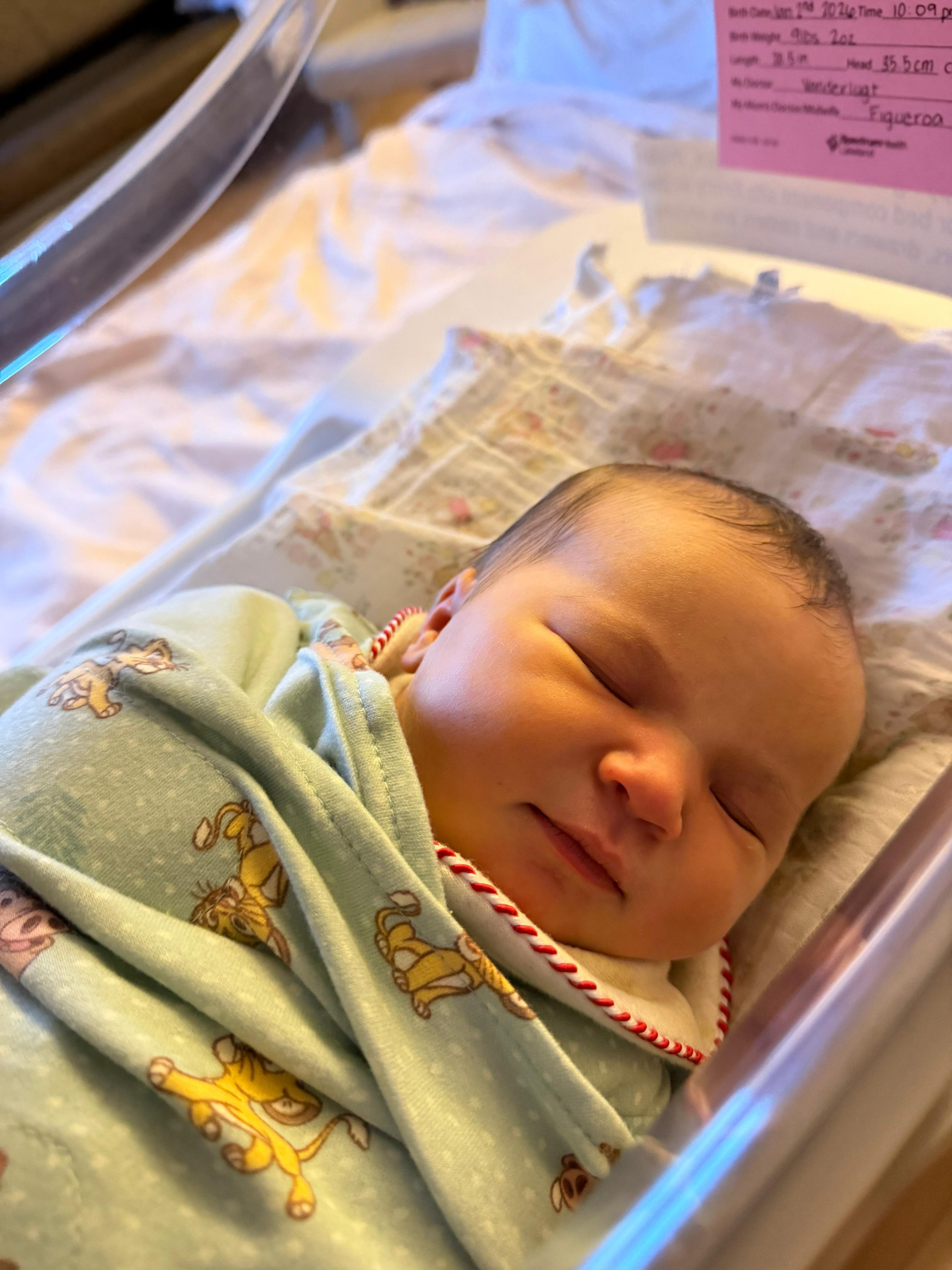A newborn baby in Chicago, USA America