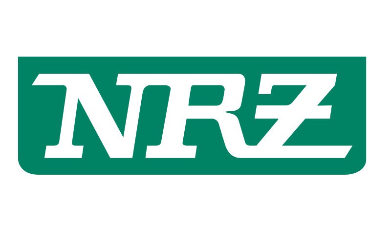 Das Bild zeigt das Logo der NRZ in grün und weiß.