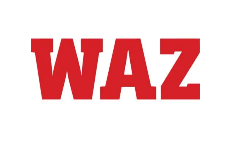 Roter Schriftzug "WAZ" auf weißem Hintergrund.