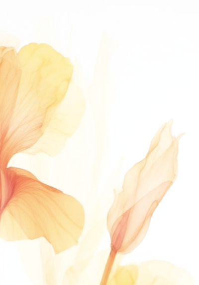 Fleurs de couleurs pastel pastel dans un fond blanc.