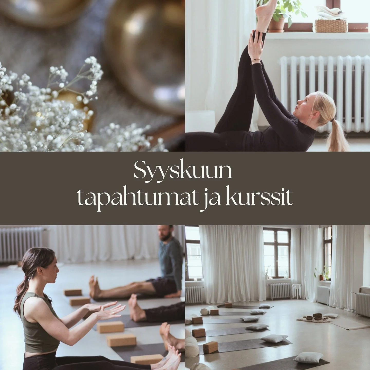 Tulevia tapahtumia ja kursseja! Vieraile verkkosivuillamme nähdäksesi koko tarjonnan ja varataksesi paikkasi ajoissa. 
#jooga
#joogasuomi
#hyvinvointi
#rentoutus
#joogakurssi
#joogahetki
#joogaelämää
#mielenhyvinvointi
#keho