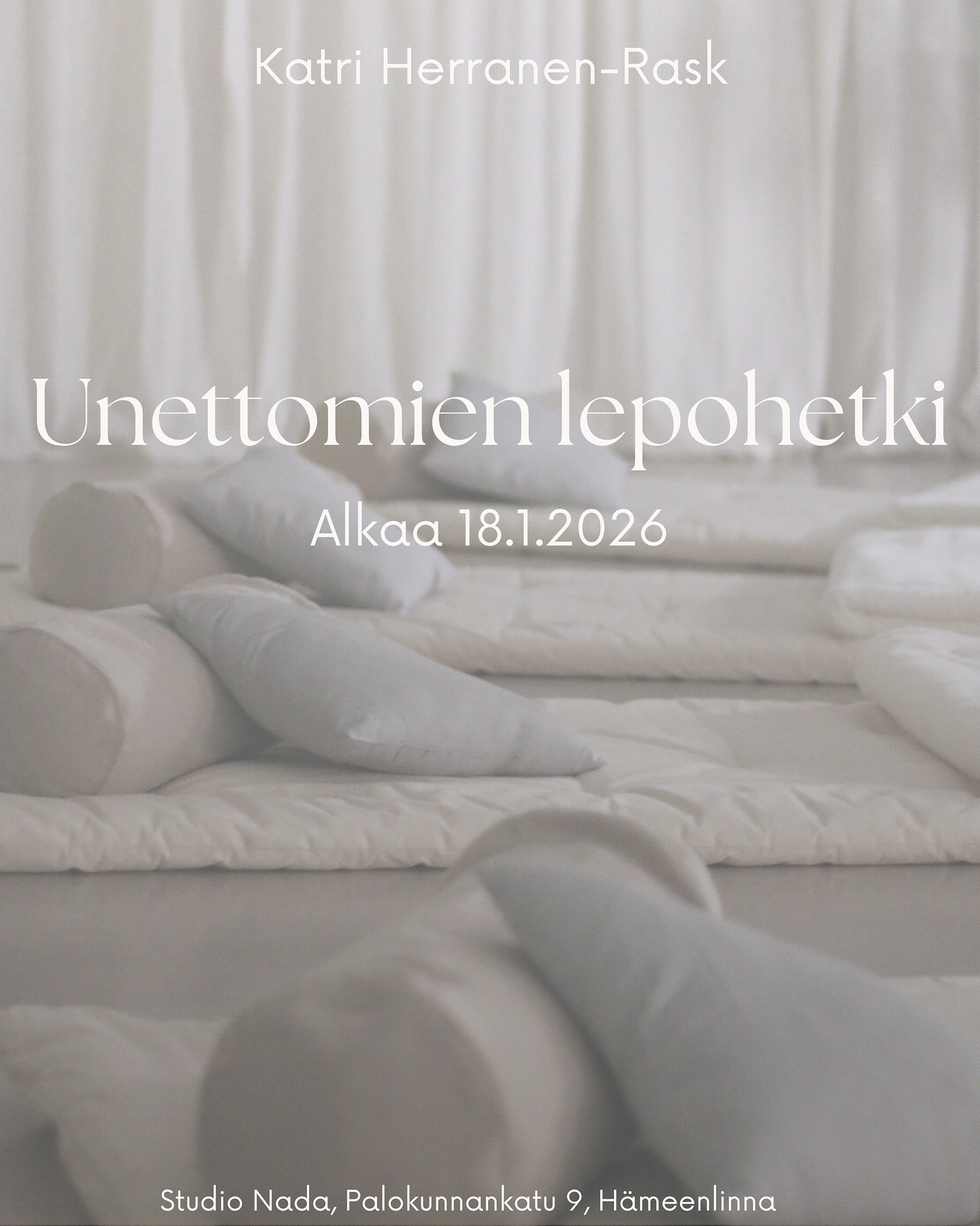 Kaipaatko iltoihin rauhaa ja helpompaa laskeutumista uneen?
Unettomien lepohetki tarjoaa 5 ohjattua rentoutushetke&auml;, joissa opit hiljent&auml;m&auml;&auml;n mielt&auml; ilman suorittamista.

Jokaisella kerralla eri menetelm&auml; &ndash; lempe&a