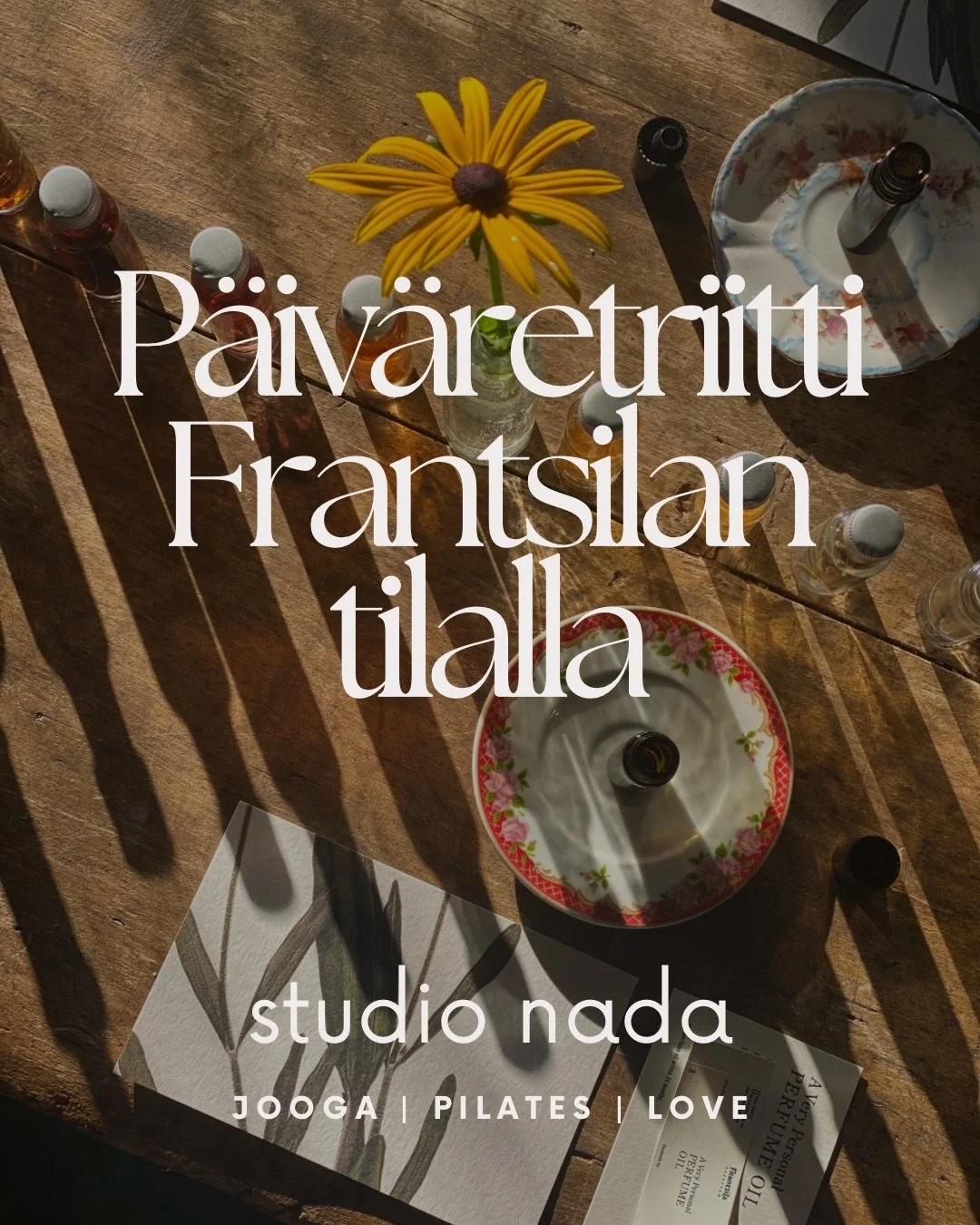 Juhlista kev&auml;&auml;n saapumista Studio Nadan ja Frantsilan tilan yhteisty&ouml;ss&auml; j&auml;rjest&auml;m&auml;ll&auml; p&auml;iv&auml;retriitill&auml; lauantaina 18. huhtikuuta! 🌼🌿

Retriitti sis&auml;lt&auml;&auml; kaksi Studio Nadan ohjaa