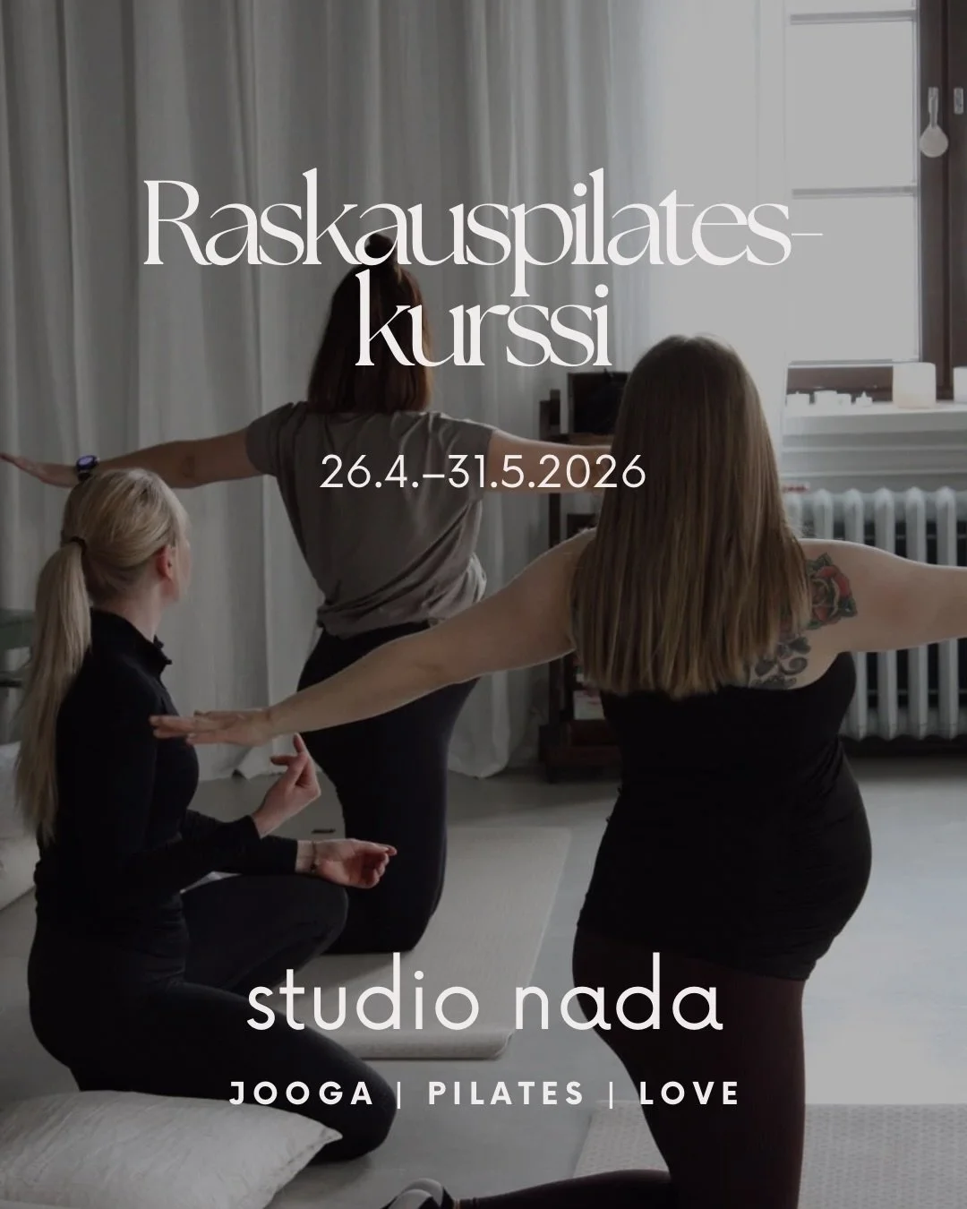 Viel&auml; on muutama paikka vapaana kuukauden p&auml;&auml;st&auml; alkavalle raskauspilateksen viiden kerran kurssille Patrician kanssa! 💪

Pilates on raskausajalle loistava lajivalinta, sill&auml; se tukee raskausajan ja tulevan synnytyksen kanna