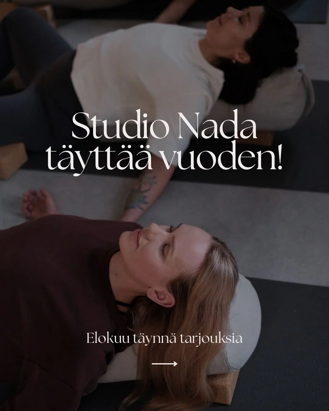 Jo kokonainen vuosi yhteist&auml; matkaa takana! ❤️🎉

Haluamme elokuussa kiitt&auml;&auml; upeaa studioyhteis&ouml;&auml;mme ensimm&auml;isest&auml; vuodesta erityisill&auml; syntt&auml;ritarjouksilla:

🎟️ 11 tuntia 10:n hinnalla 🎟️
Osta 10x-sarja