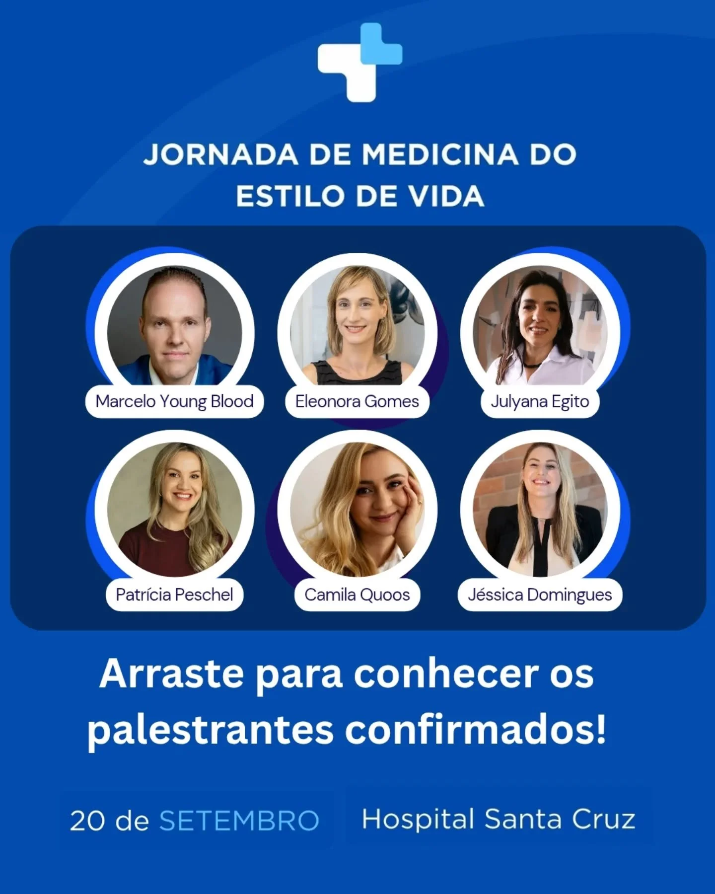 Conhe&ccedil;a os palestrantes confirmados na Jornada de Medicina do Estilo de Vida! 
Seis especialistas, de diferentes &aacute;reas, com um objetivo: trazer a MEV que funciona no mundo real.

@dr.sanguejovem @dra.eleonora.gomes @drajulyanaegito @dra