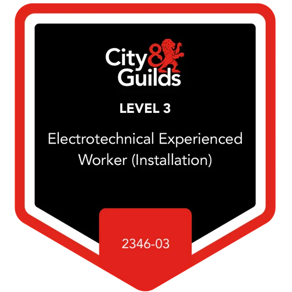 City And Guilds Level 3 Electrotechnical Experienced Worker 2346-03 Badge