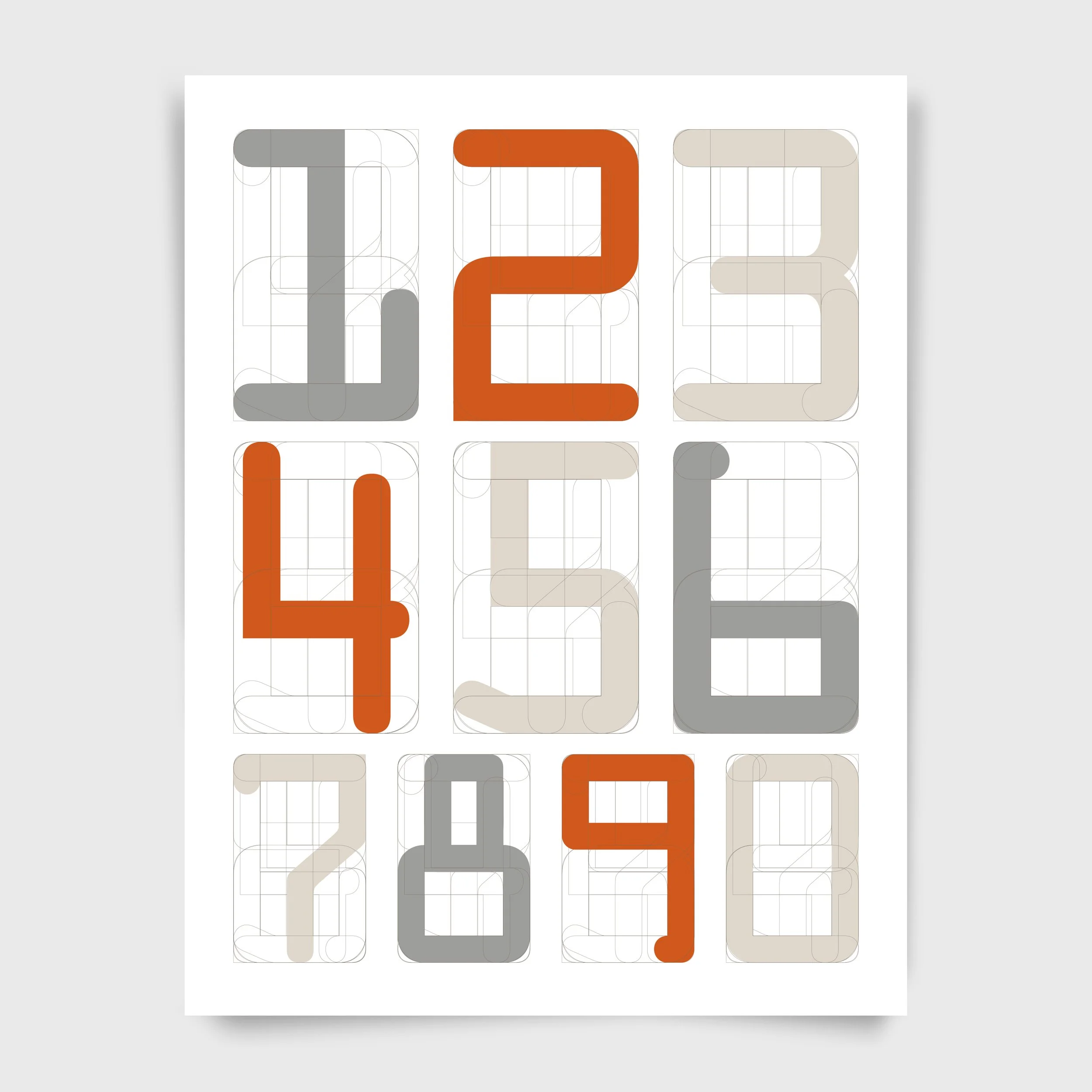 OCR-A, Glyphs Series, 55.9 x 43.2