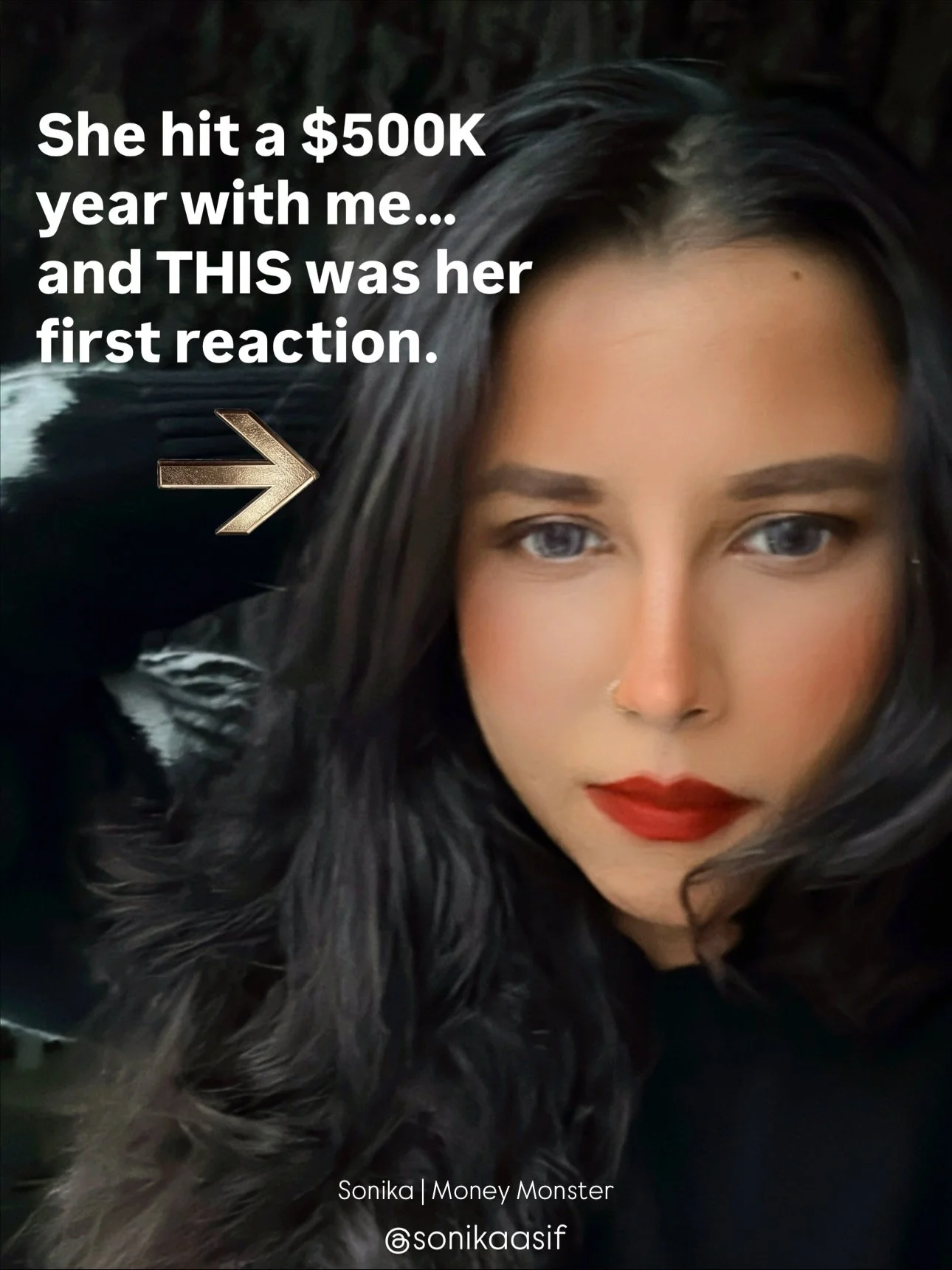 You know when you&rsquo;ve taken on a badass client? When their first reaction to hitting $500K in a year is:

&ldquo;I bet I can double it next year. And I want to sell a $120K package and I think I know who that first client is.&rdquo;

She was sel