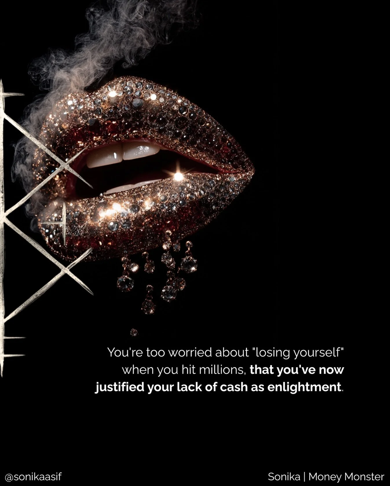Look, I get it.
There are people selling their fucking souls for cash every single day.

But here&rsquo;s the deal:

Being afraid of that, is why you&rsquo;re not making big money right now.

Because you&rsquo;re pretending like you don&rsquo;t have 