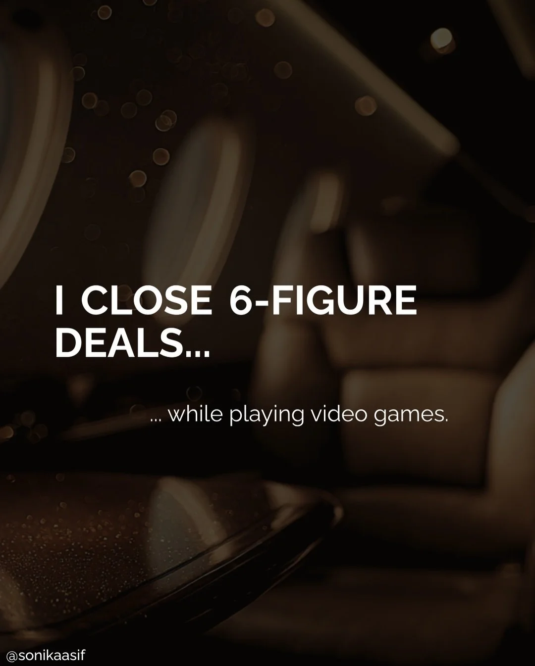 If closing luxury sales feels hard?
It&rsquo;s because you&rsquo;re trying to sell, instead of playing the damn game.

These sales don&rsquo;t close when you nail the pitch or master the sales script.

They close when you know how to turn the convers