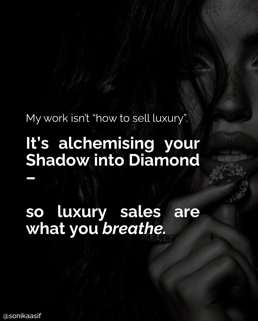 The only game Luxury Founders need to be playing. 💎

***

Alchemising your Shadow into Power?
Cool.

And not enough if you&rsquo;re playing the Luxury Game. 😈

You need something more.. Diamond-Coded. 😉

Which is why my work is *much* darker.
And 