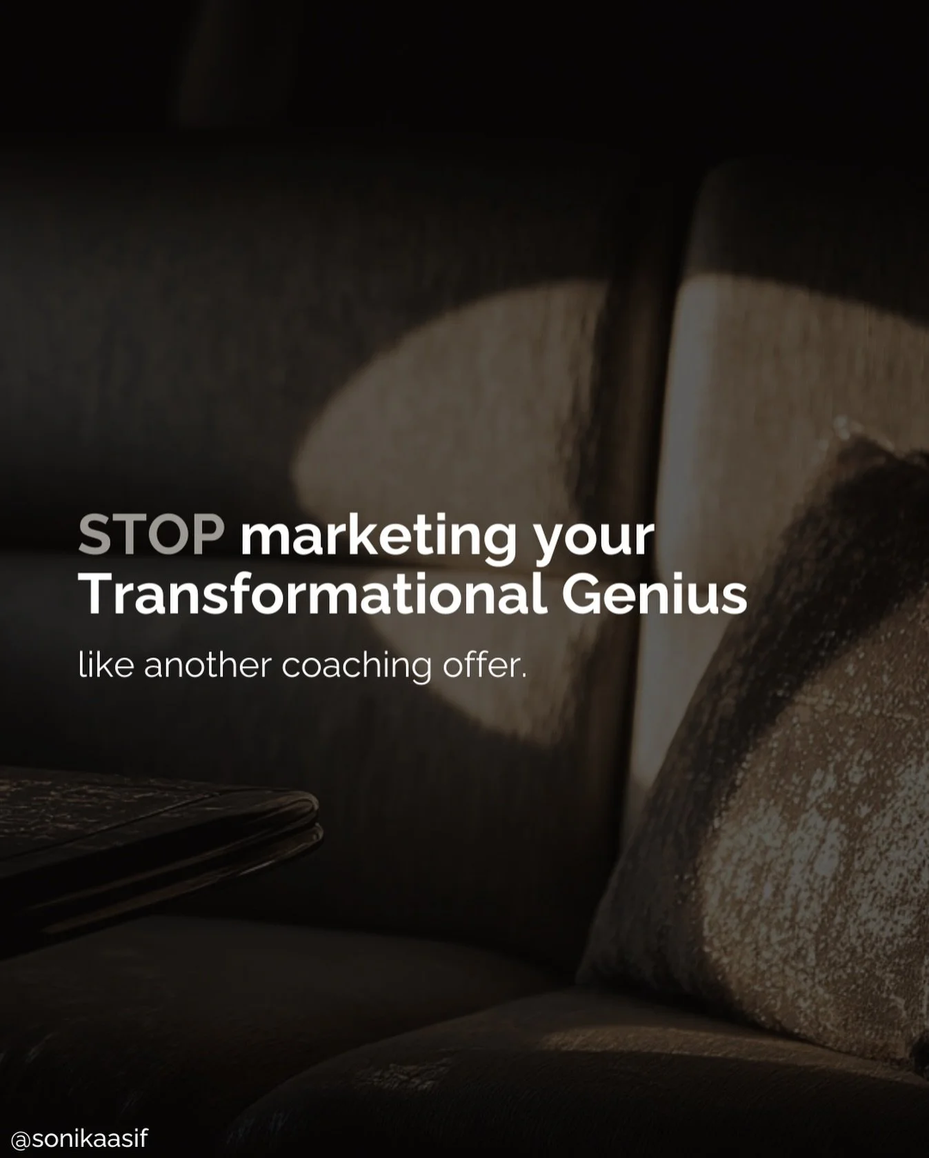 A diamond drop from someone who has helped geniuses like you frame their magic into $100K offers &mdash; and sell them 😉💎:

They help people produce results. But you? Your Genius does something beyond just the result. At its core, your work is inta