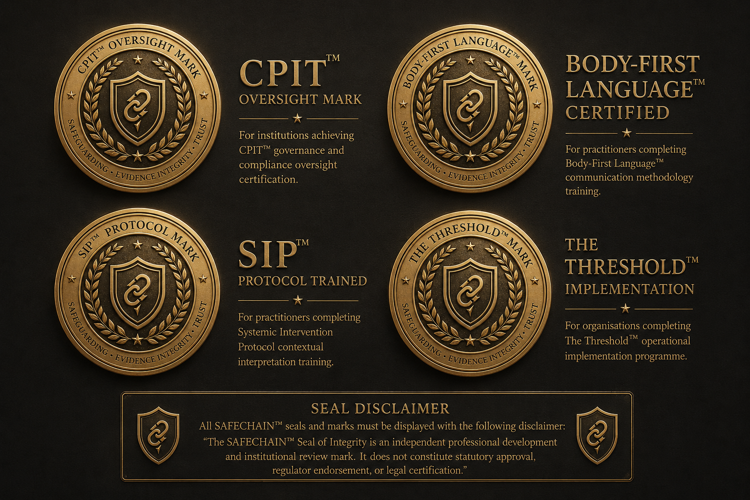 ABOUT THE SAFECHAIN™ ACCREDITATION MARK