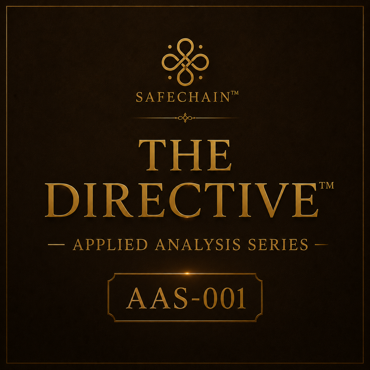 APPLIED INSTITUTE ANALYSIS SERIES —AIAS-001