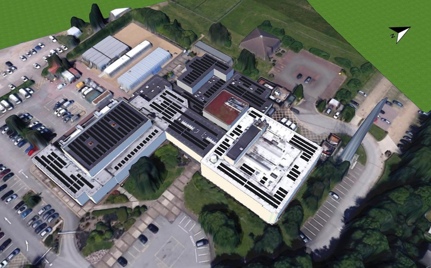226.32 kWp Solar PV Layout and Mounting Design for a Public Sector Building in Bedfordshire