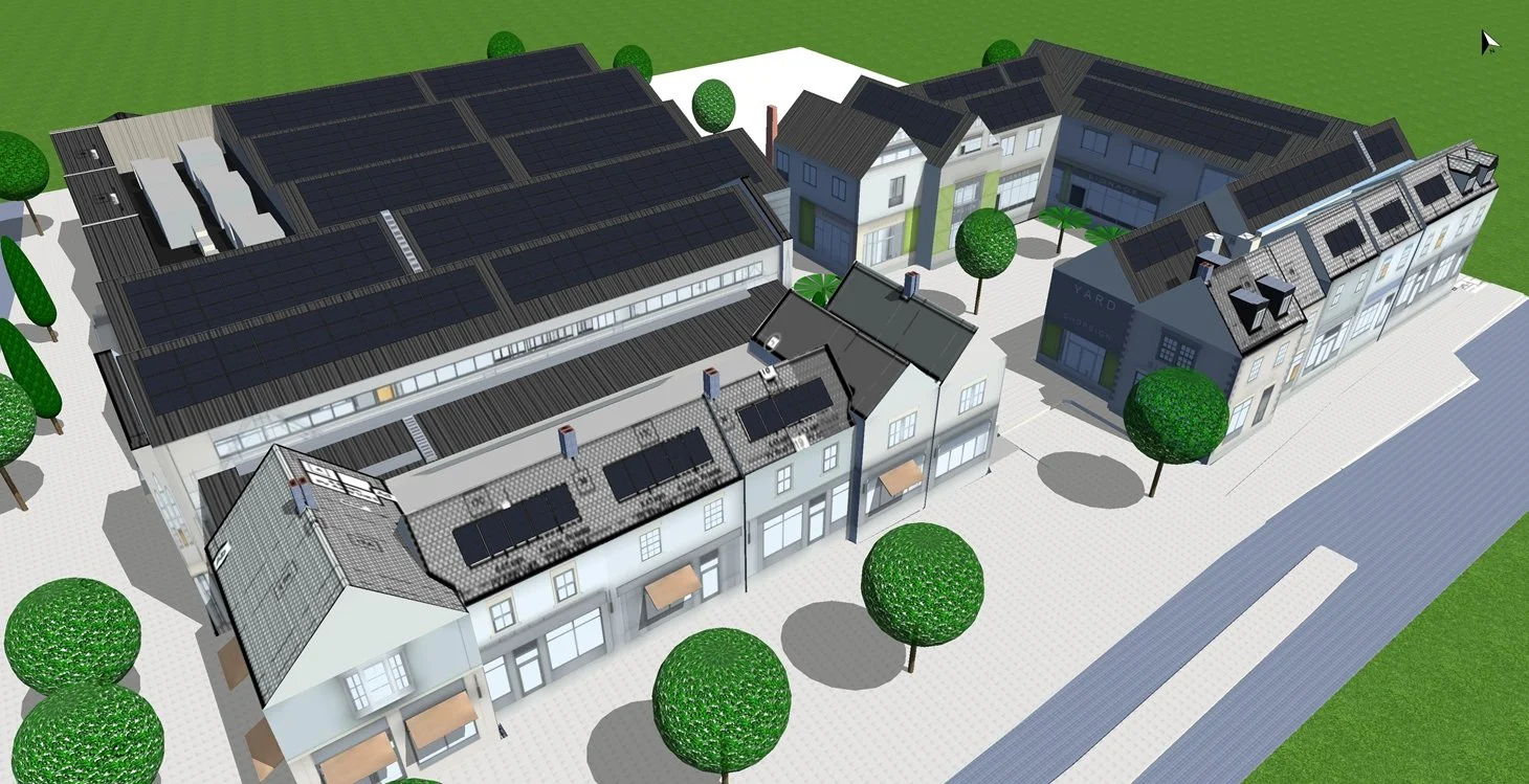 714.84 kWp Solar PV Design for Nansledan Market Street Shopping Centre