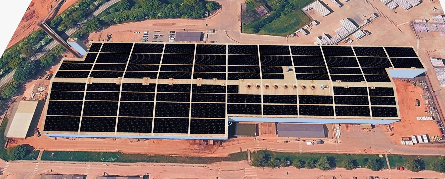 3.7 MWp Solar PV and 235 kWh BESS Design for Measham Brickworks