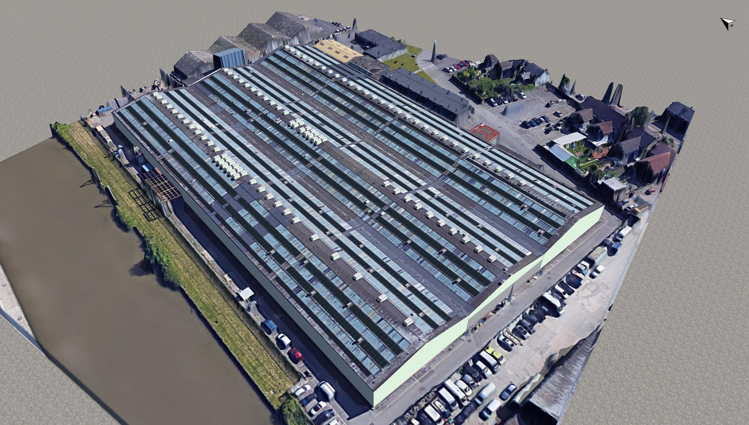 756.00 kWp rooftop solar PV design for an advanced manufacturing site in Gloucester