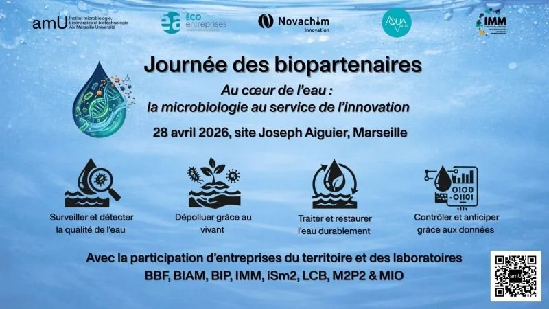 💧 vous invite :Journée des Biopartenaires - Workshop "Au coeur de l'eau : la microbiologie au service de l'innovation" !