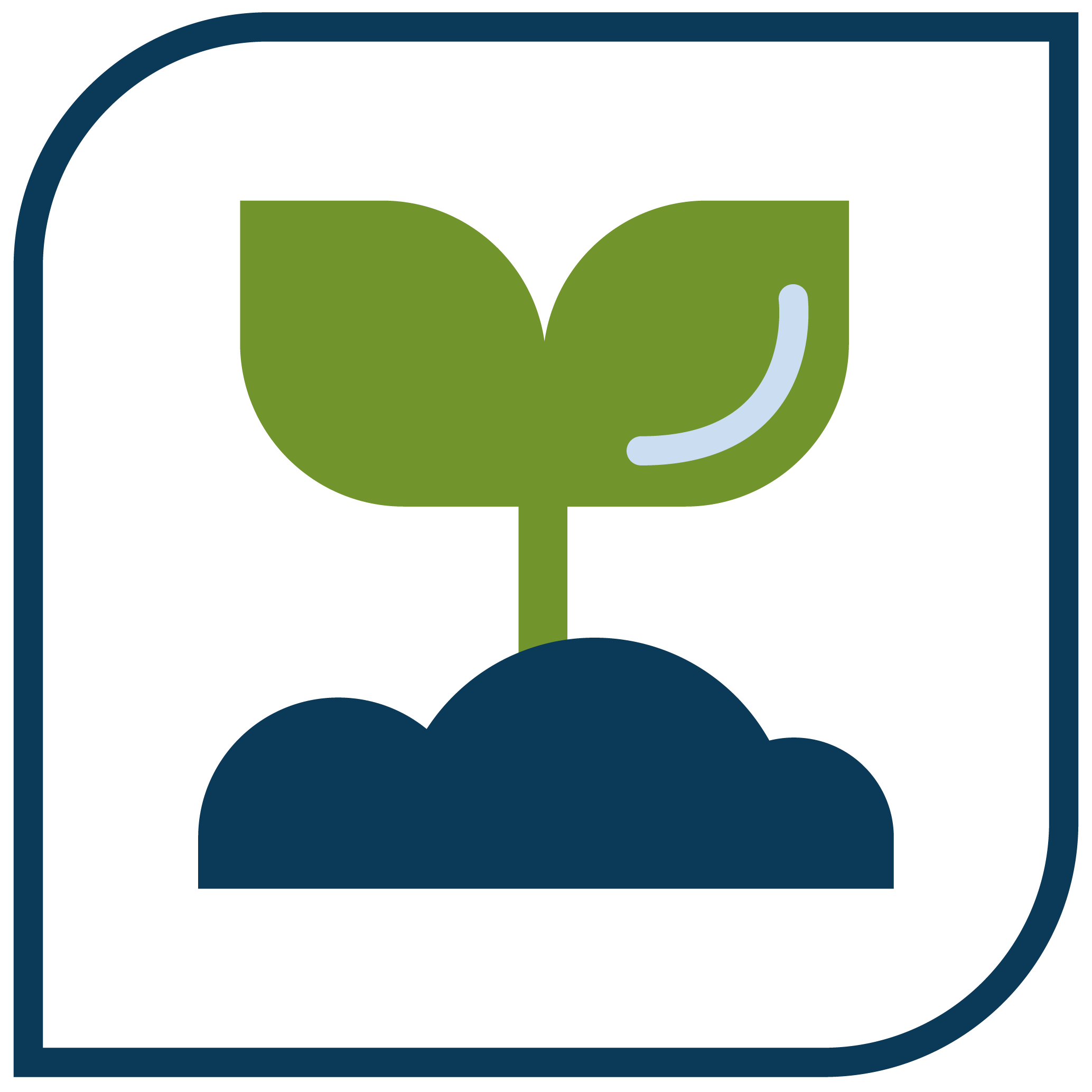 Logo représentant un atome avec un noyau vert au centre et trois orbites elliptiques bleues et foncées autour.