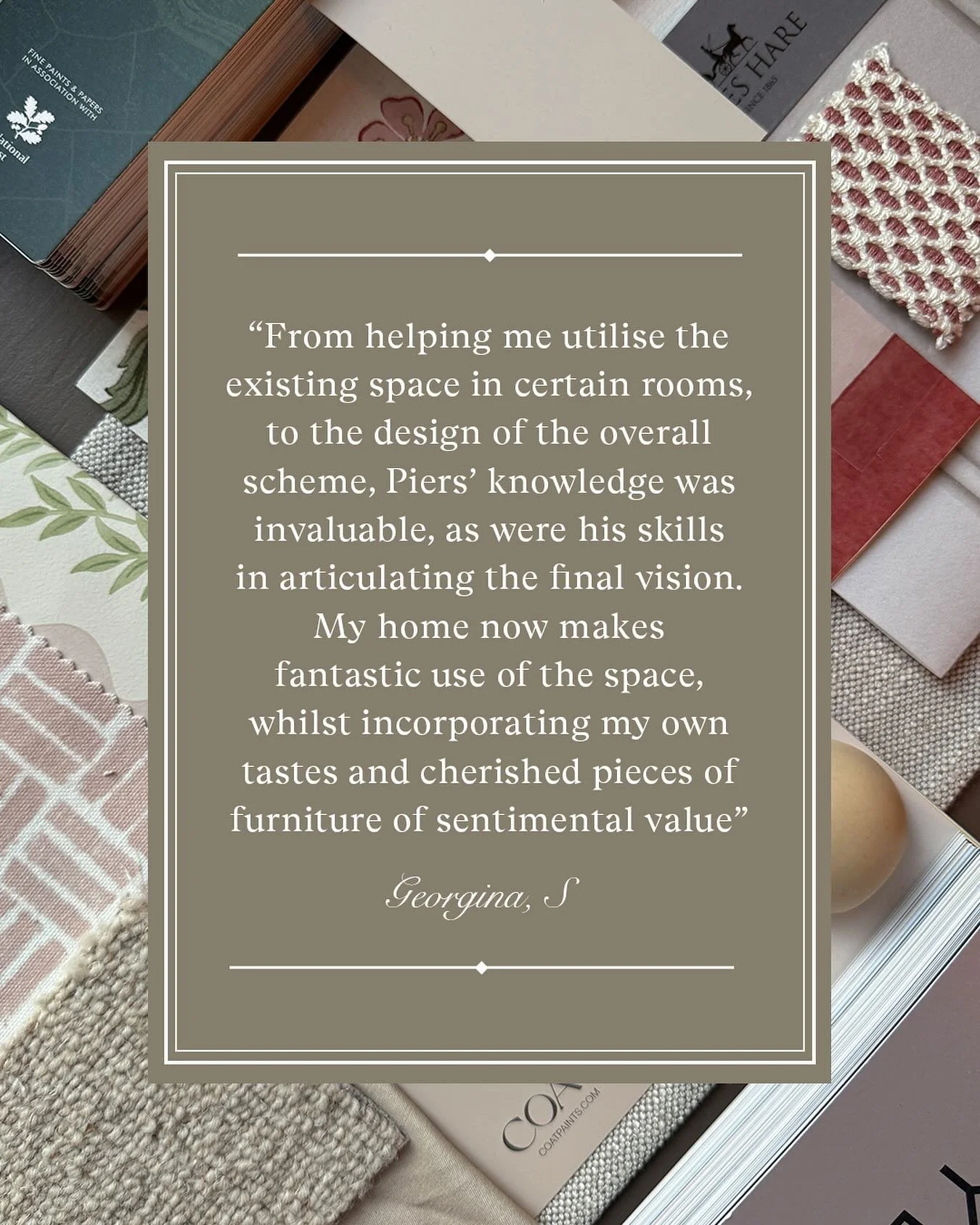 Happy FriYAY! We&rsquo;re always delighted to receive such wonderful client feedback &hellip;

&ldquo;Piers was a joy to work with, offering me valuable advice on the design of my new home. From helping me utilise the existing space in certain rooms 
