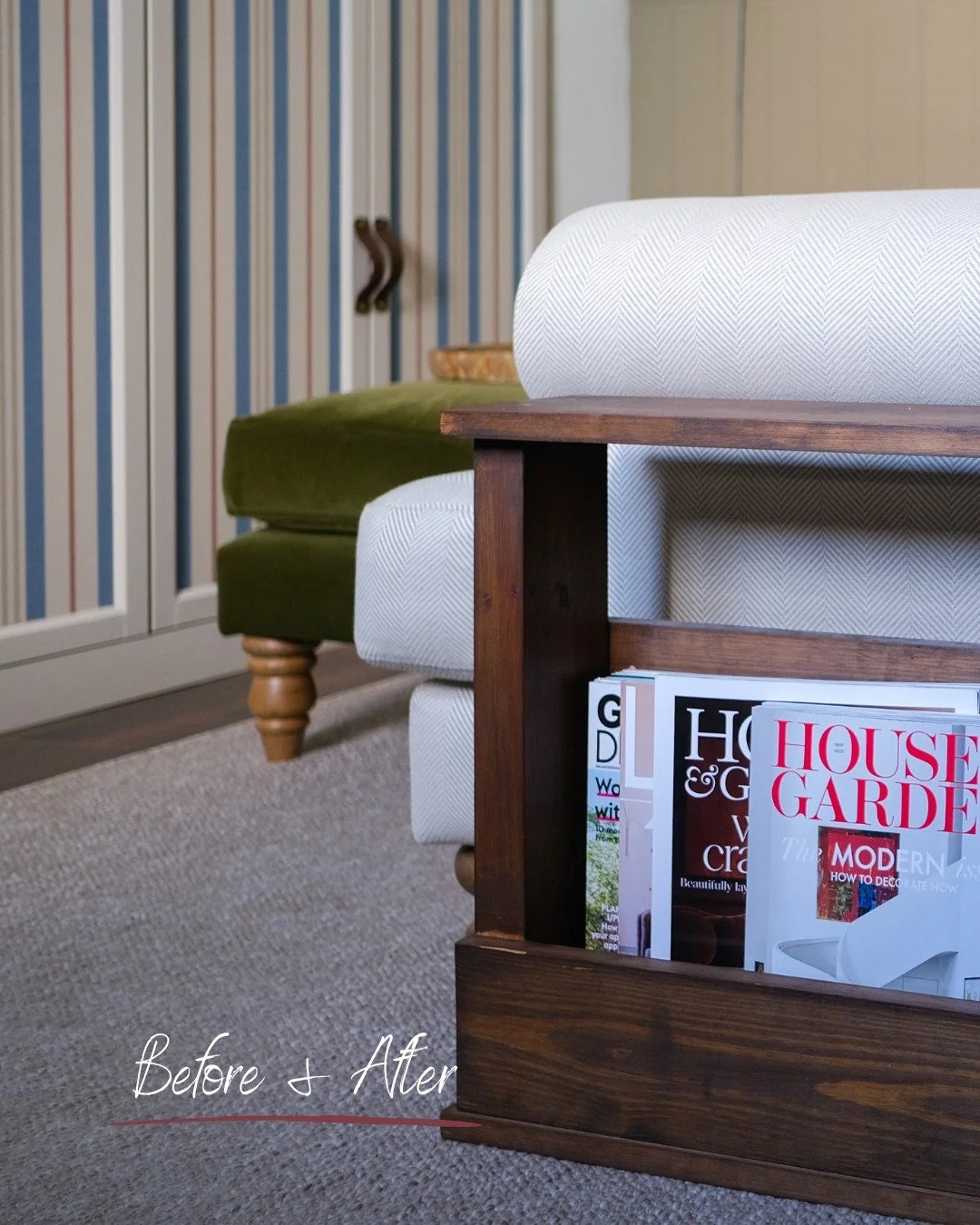 Drenched in white and with a passing place that disrupted the entire room, this living room lacked in both personality and flow. By changing the orientation of the room and establishing a clear focal point, we were able to correct this, before layeri