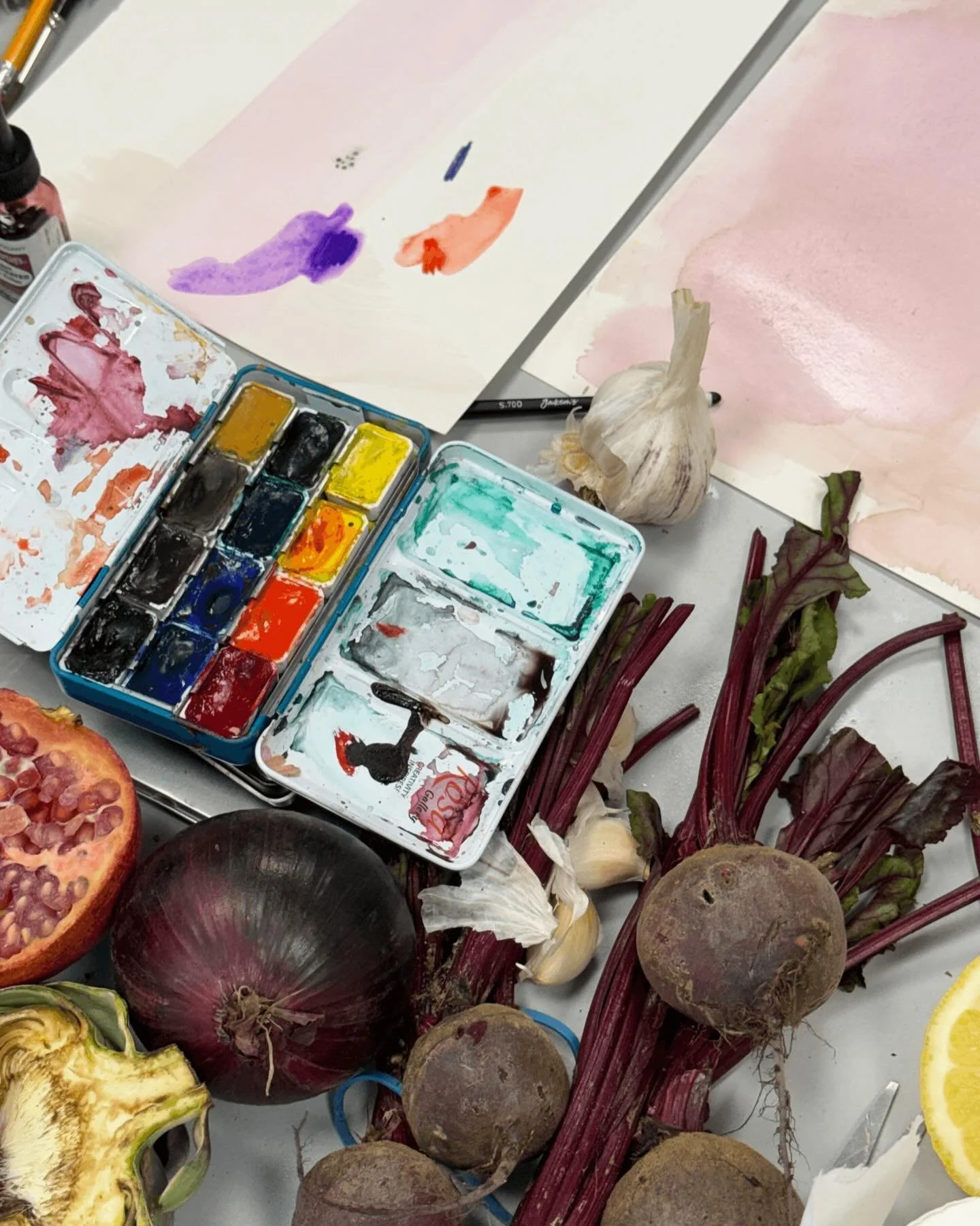 Feeling inspired to pick up my paint brushes after a recent trip to Charleston, I spent an increasingly rare morning &lsquo;out of office&rsquo; last Friday at @onegardenbrighton for the @loveart_studios Watercolour Workshop with @ginnybaxter123 (who