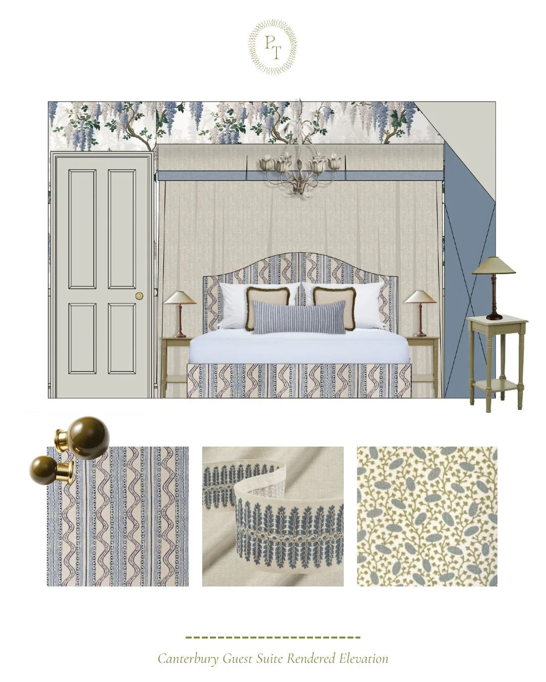 Florals? For Summer? Groundbreaking. 
Every scheme evolves from a single starting point - in this case, it was the beautiful Wisteria print by @woodchipandmagnolia which our client identified during our very first consultation back in March. 
Adamant
