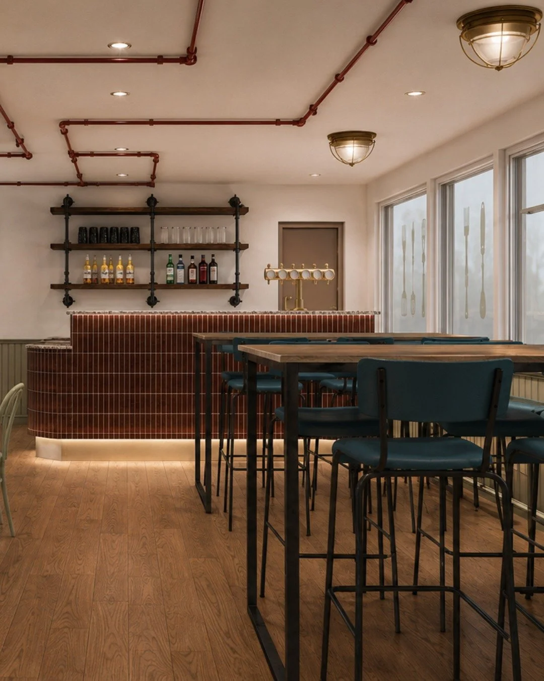 Following the success of our design presentation last week, we're delighted to share a preview of our Sussex Eatery project!
Serving as a multi-functional cafe, bar and community hub for surrounding businesses, our proposal features a bespoke service
