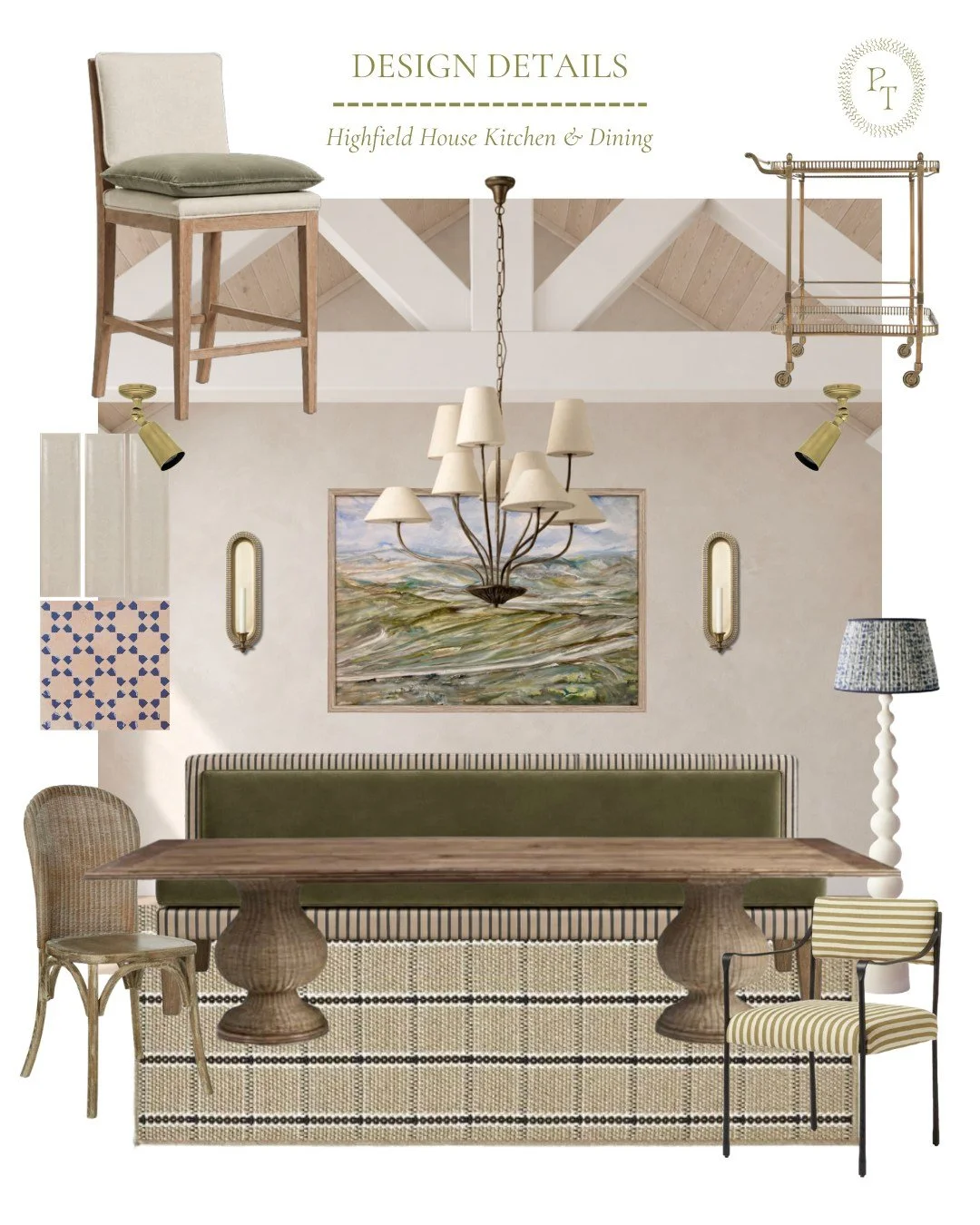 Design details of our latest proposal - A new-build home with plenty of character, designed to strike a balance between the charm of an English country house and the slight Spanish influence of warmer tones, organic textures and understated furnishin