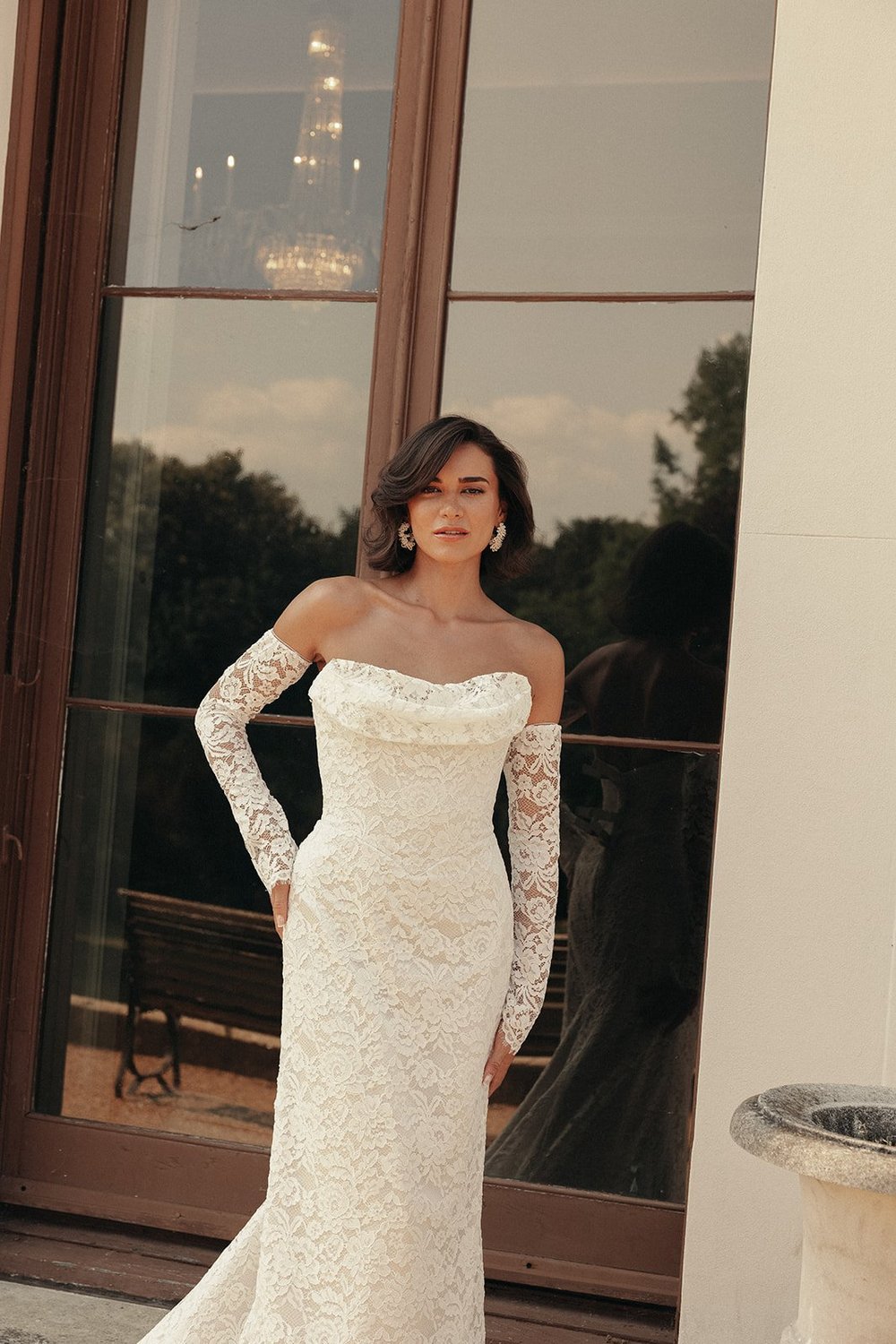 love story formal maxi dress Amoris T711 Prom Dress - Navy main image 1