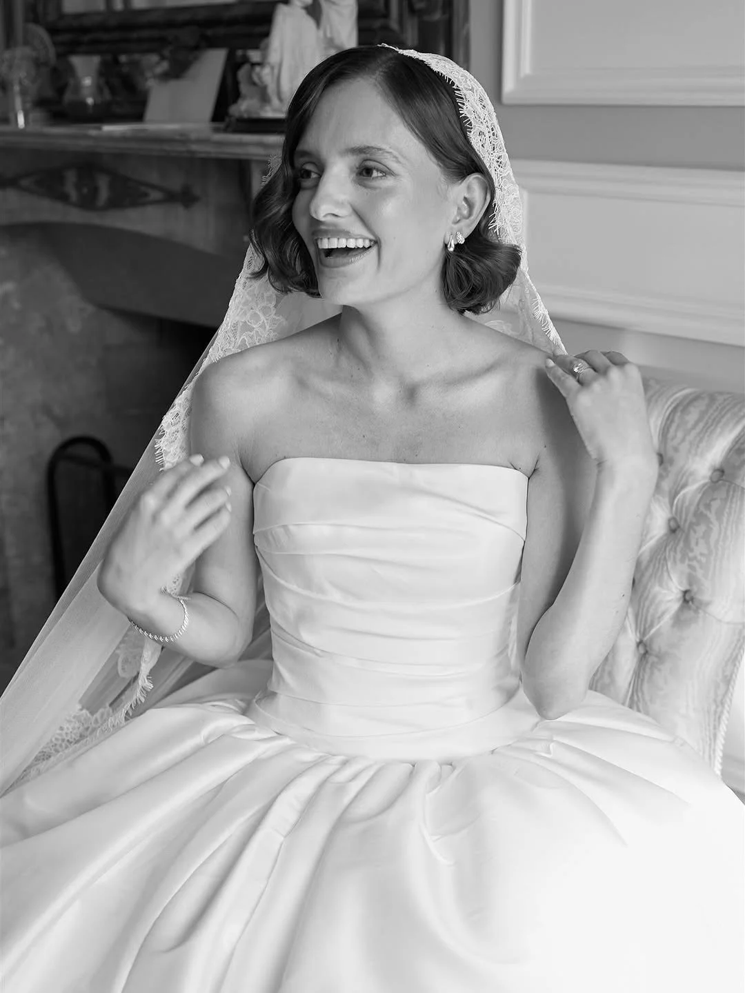 Effortlessly chic in the Charlotte gown worn by @gabriela_martinovic timeless elegance, modern grace, and a love story just beginning. Simply stunning from every angle. Captured by @alta__studio. Dress designer @jennyyoonyc 🦢🤍