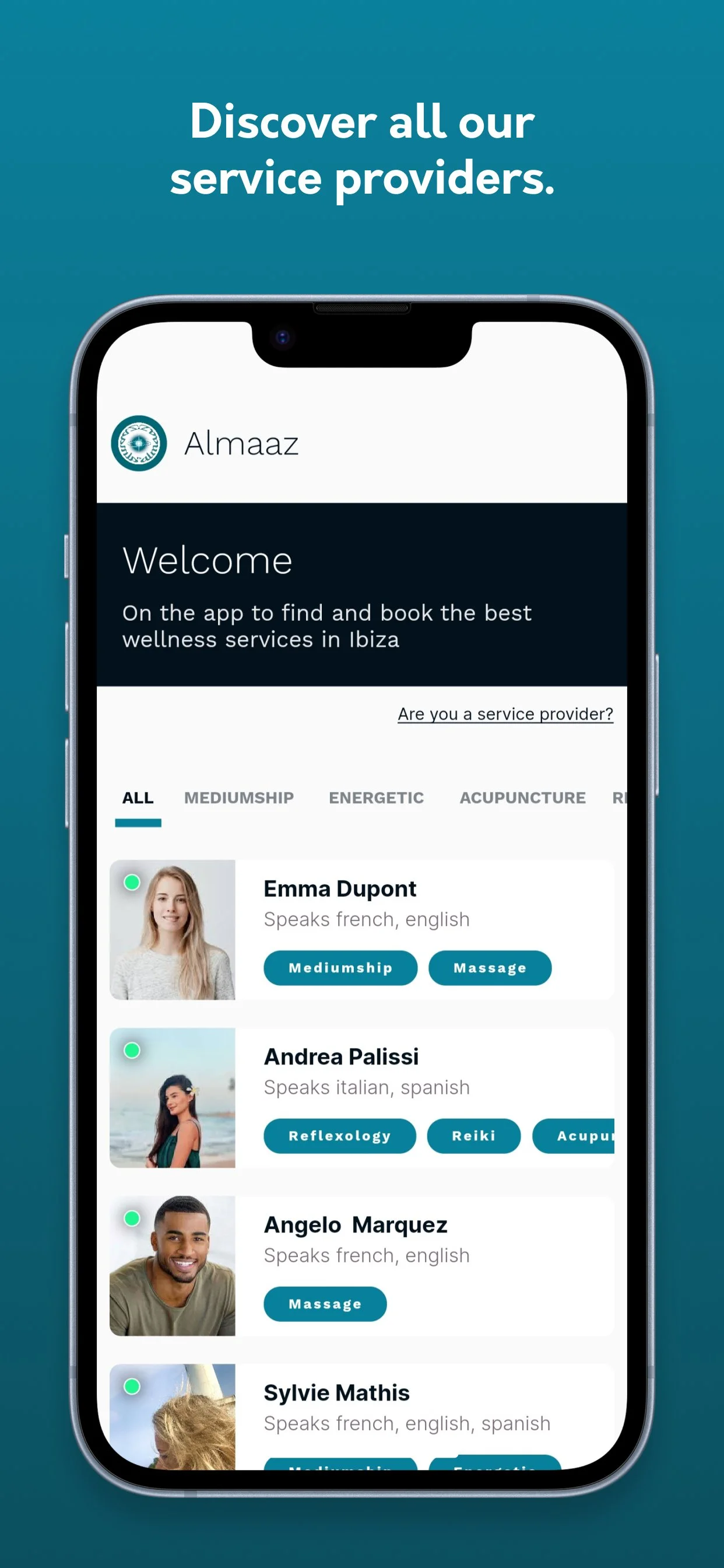 ALMAAZ | Wellness & Massage App in Ibiza and Formentera