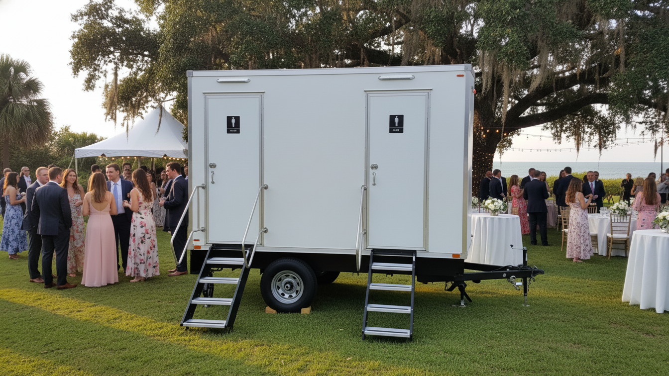 wedding restroom trailers Brunswick / Saint Simons Island GA