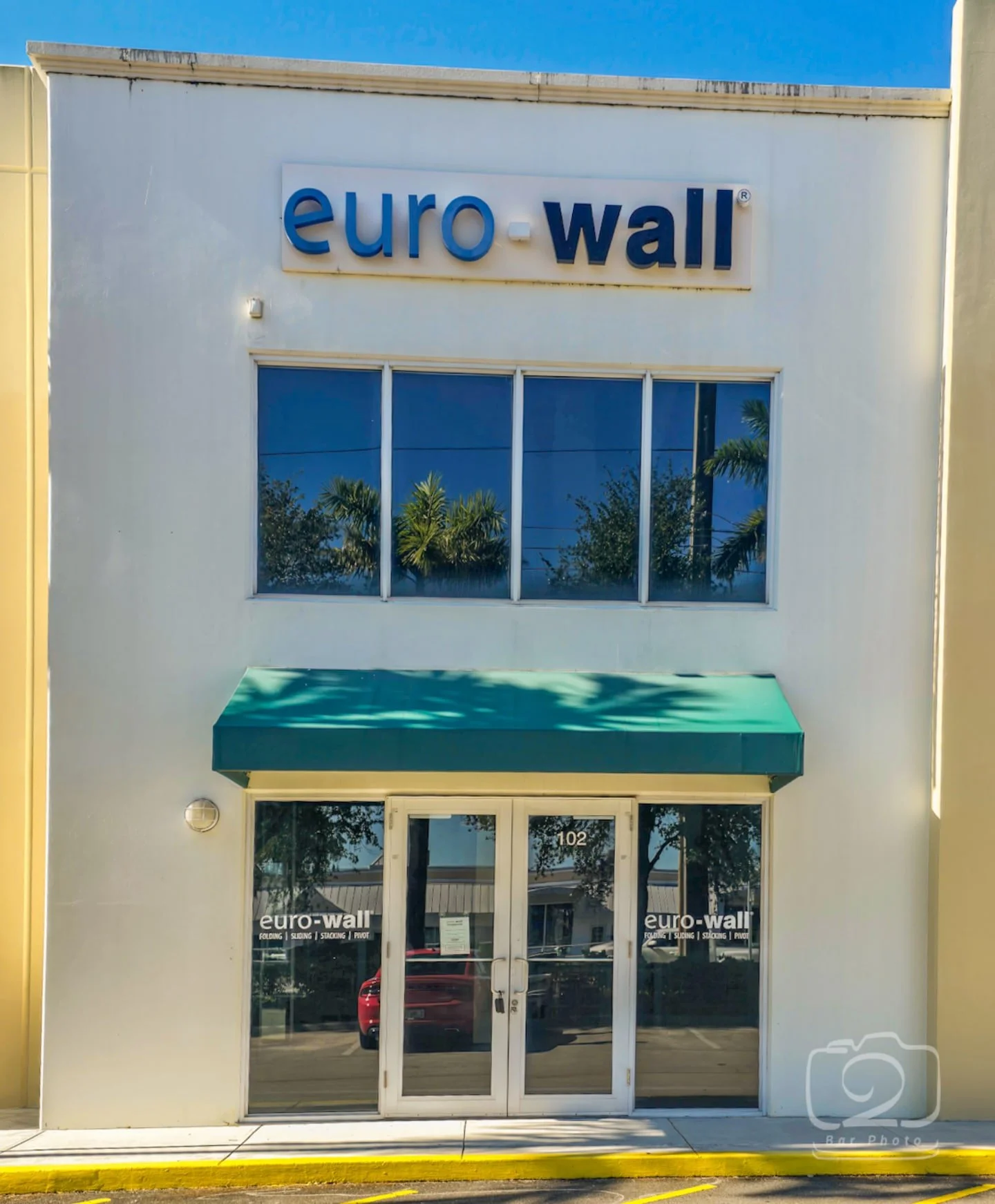 Euro-Wall makes some of the nicest folding type glass doors you can buy, and they are high end price and quality. They trust and recommend Glass Restoration Inc when one of their customers winds up with a scratch. This is their showroom in Dania Beac