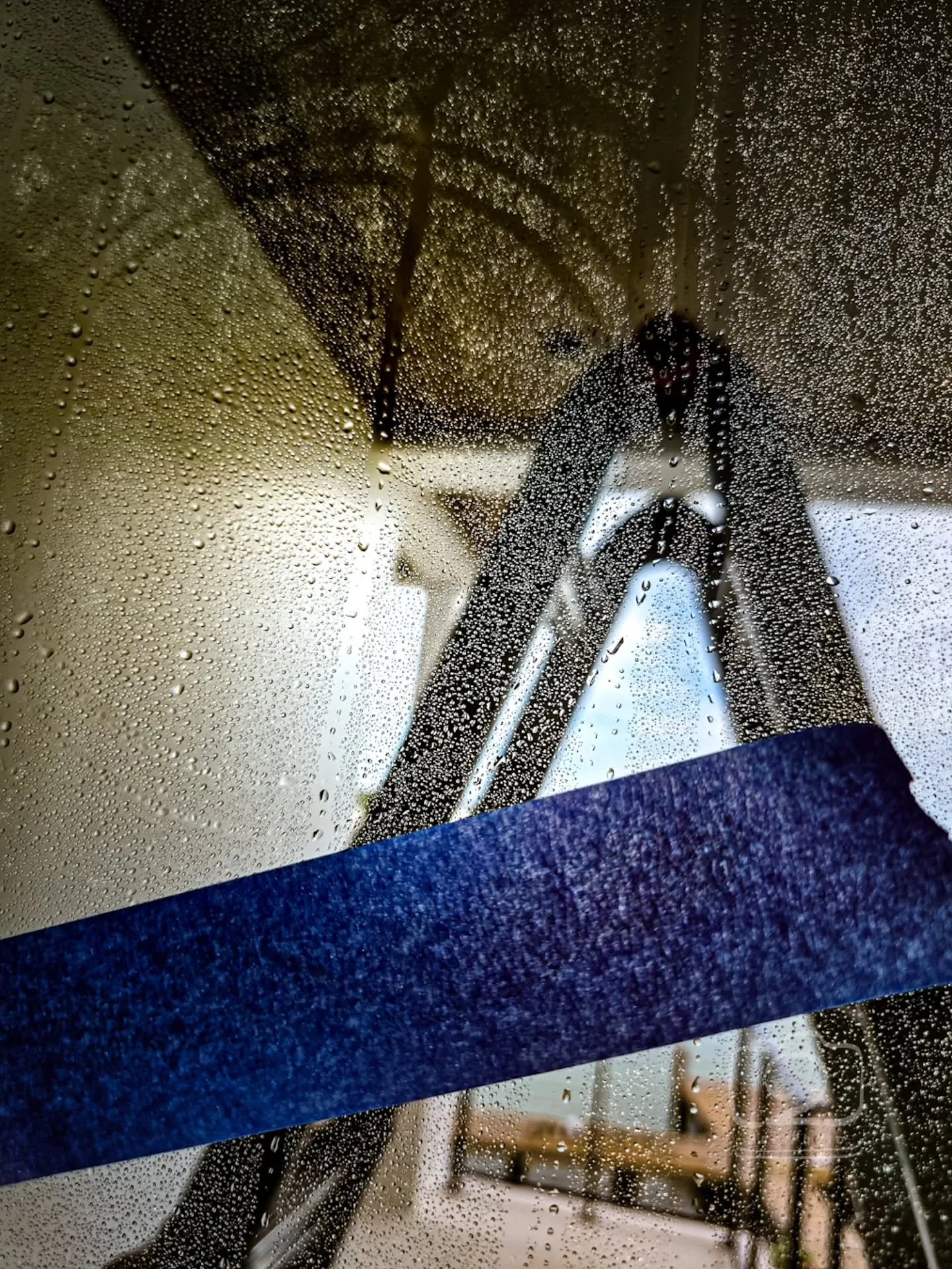 Suction cup marks. 1 drop of silicone, a material used heavily in the glazing industry, can be transferred to hundreds of other locations when it winds up on the suction cups. Cleaners struggle with these. They are bonded on tight and only show up wh