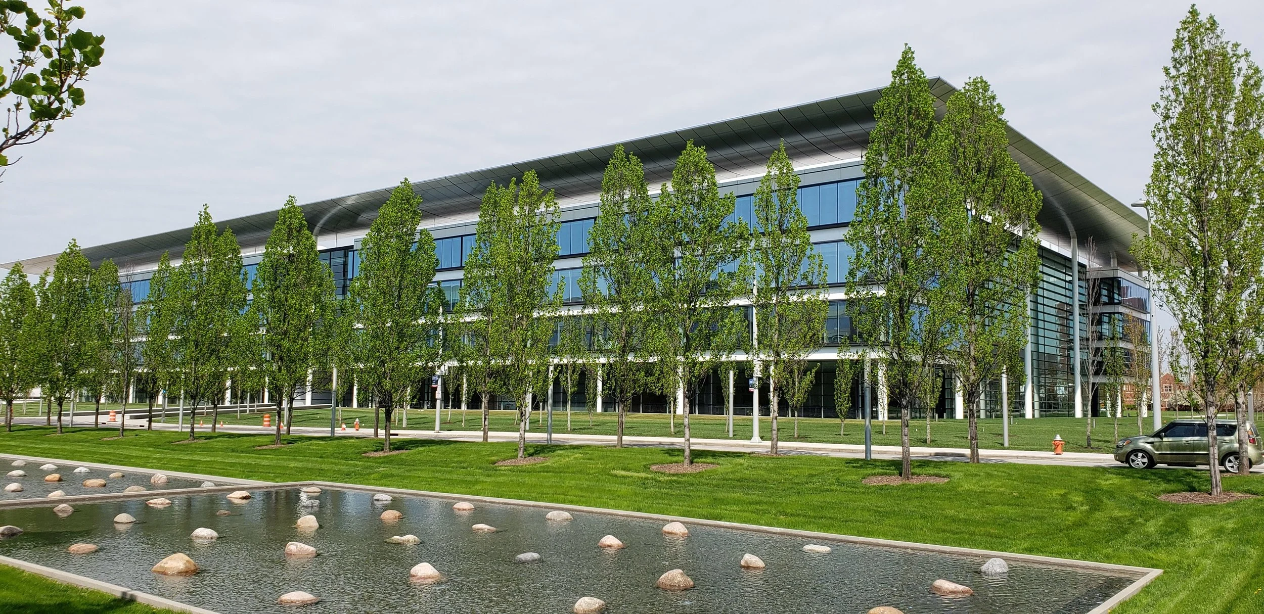 Sheila and Eric Samson Pavilion scratched glass repair. We fix scratched glass for Cleveland Clinic in Cleveland Ohio and other states and cities.