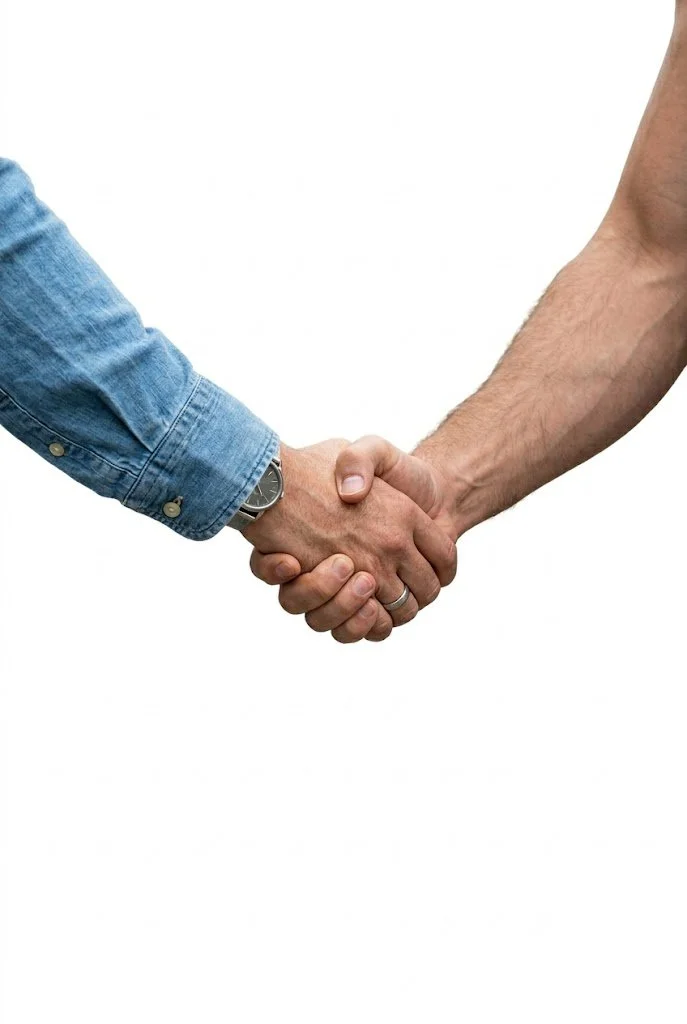 Glass Restoration Inc. trusted trade partner handshake — professional referral network serving Berry Bay Wimauma and south Hillsborough County builders glazing contractors and glass companies throughout Florida