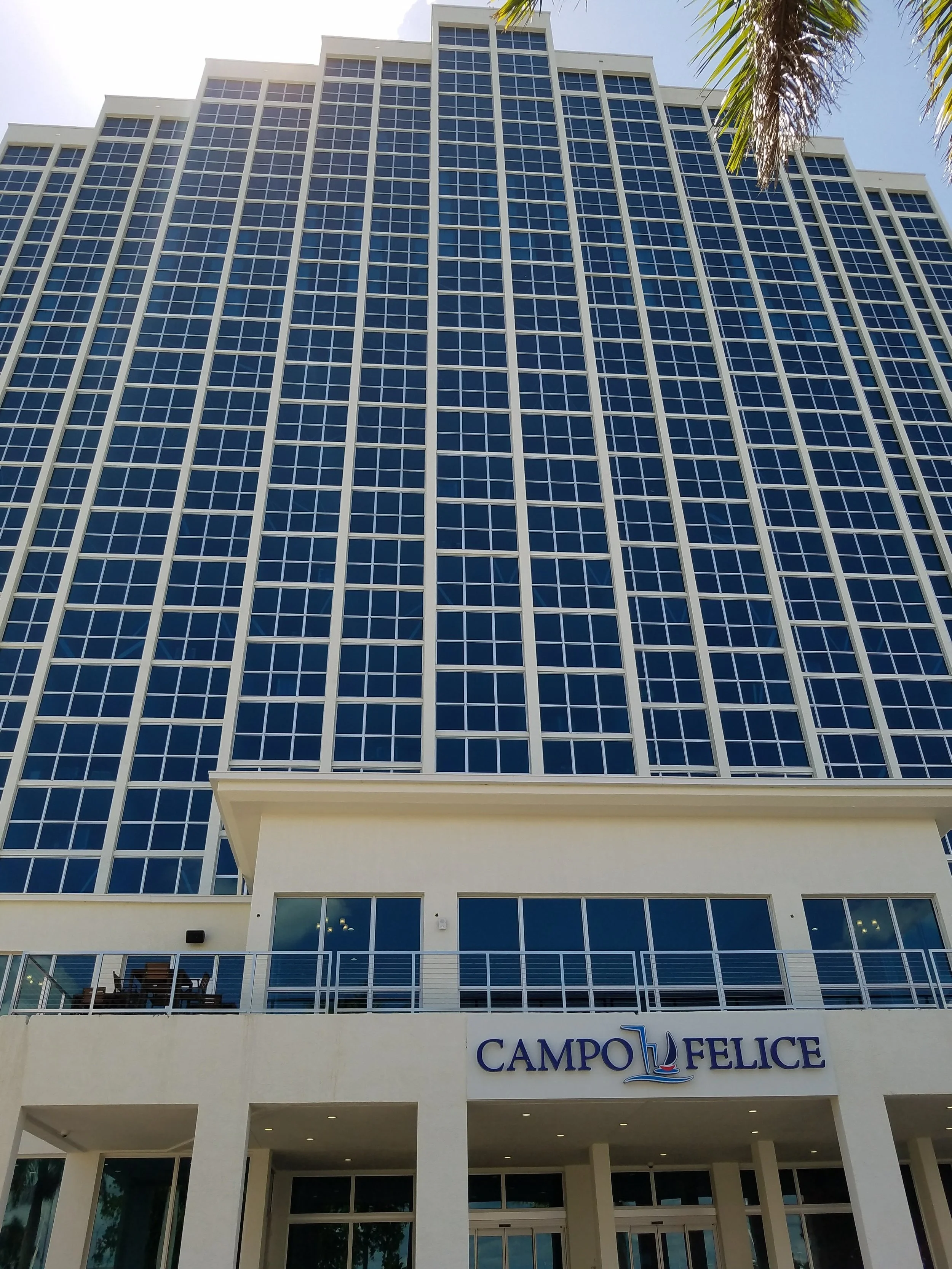 Glass Restoration Inc. completed a 24-story curtain wall glass restoration project at Campo Felice on the Caloosahatchee River in downtown Fort Myers, Florida.