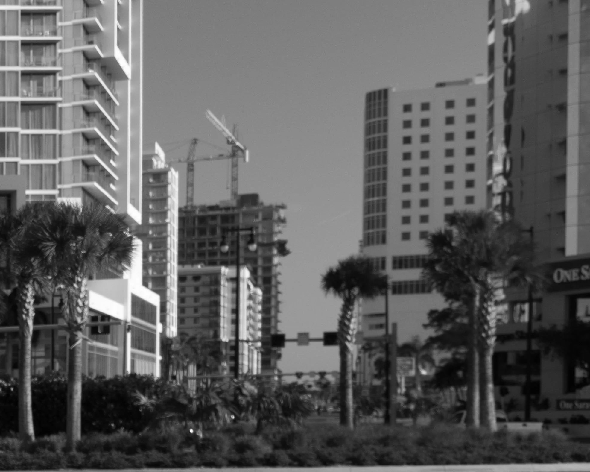The Westin Sarasota on Gulfstream Avenue — hotel-branded bayfront residences with floor-to-ceiling windows, glass scratch repair by Glass Restoration Inc.