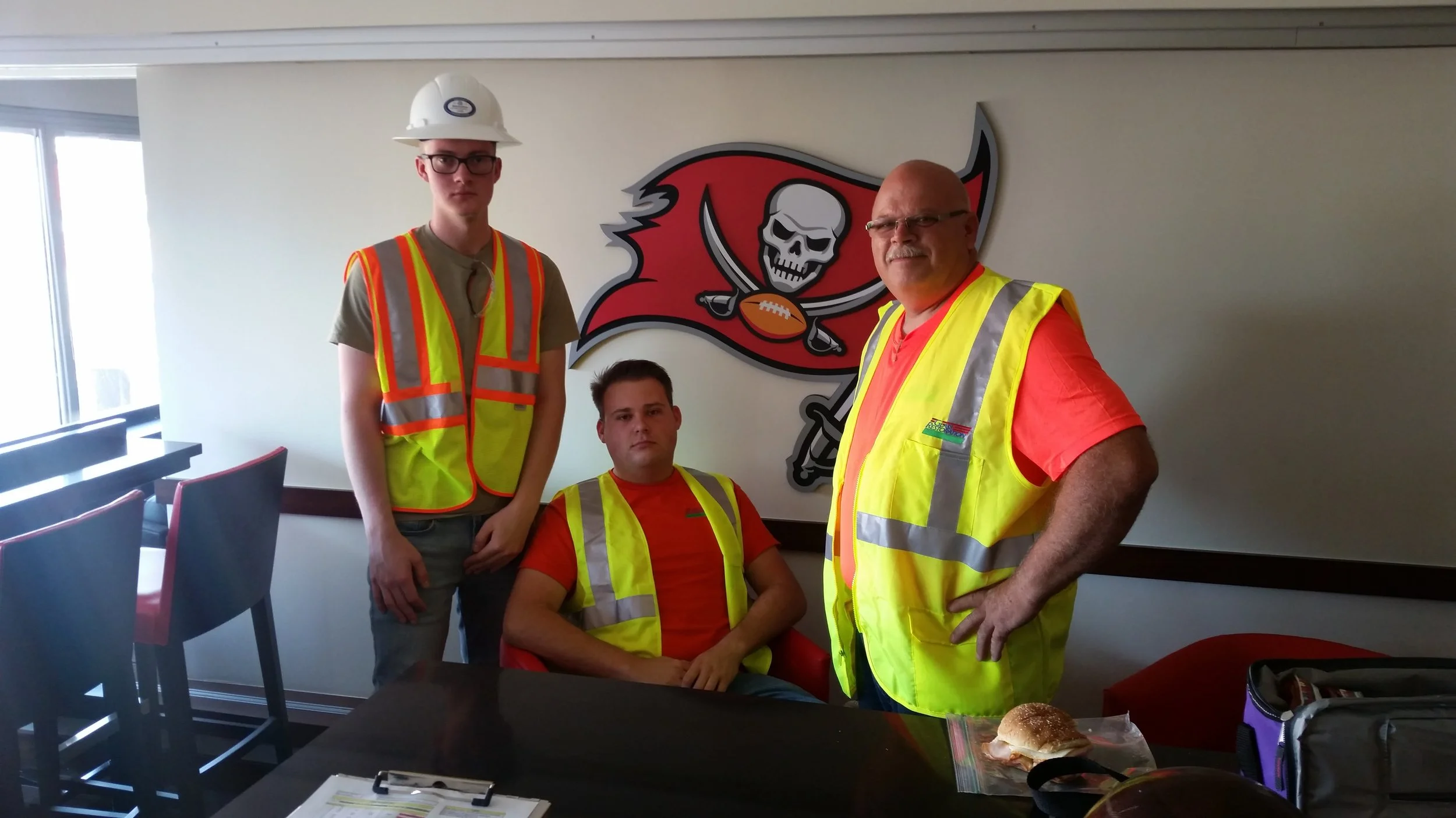 Scratched Glass repair crew on Skyelers first day with us, fixing scratched glass.