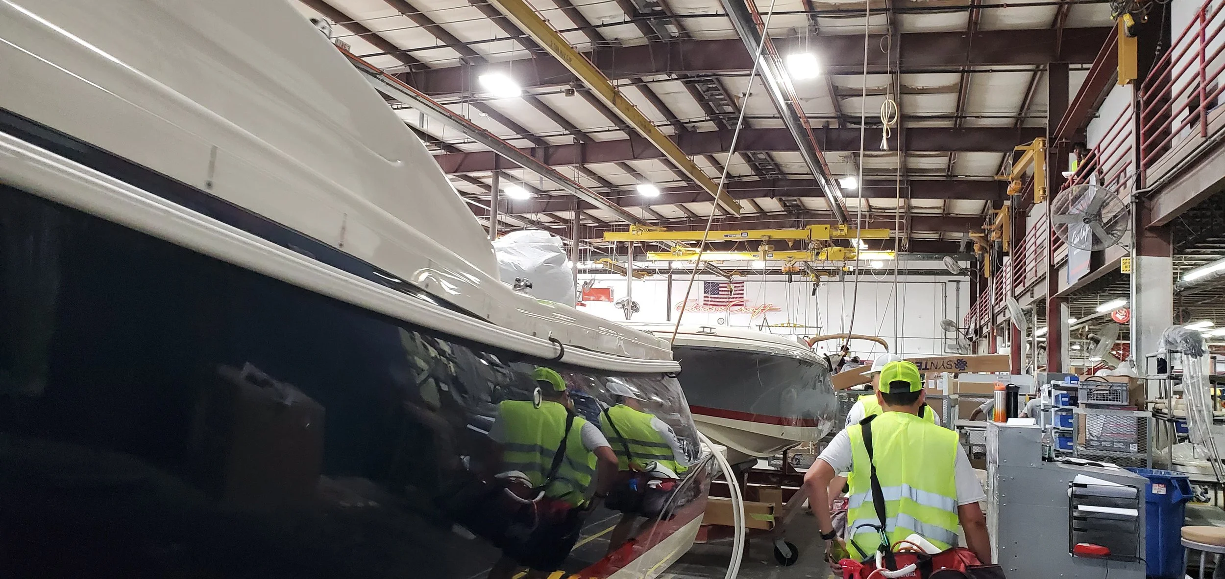 we work where the boats are built when they have scratched glass.